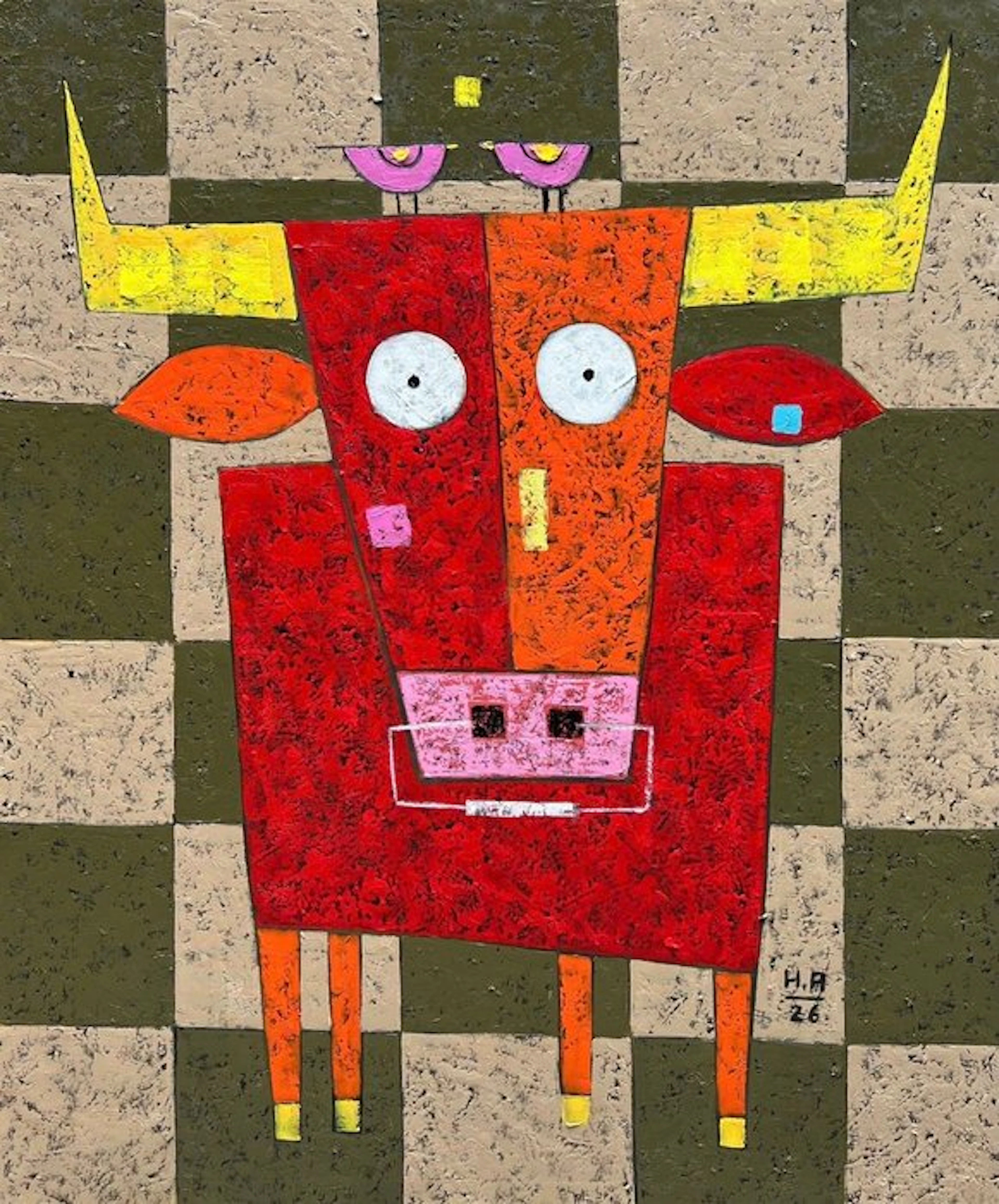Hoang Anh - Gardien aux oiseaux ↑120 →100 cm