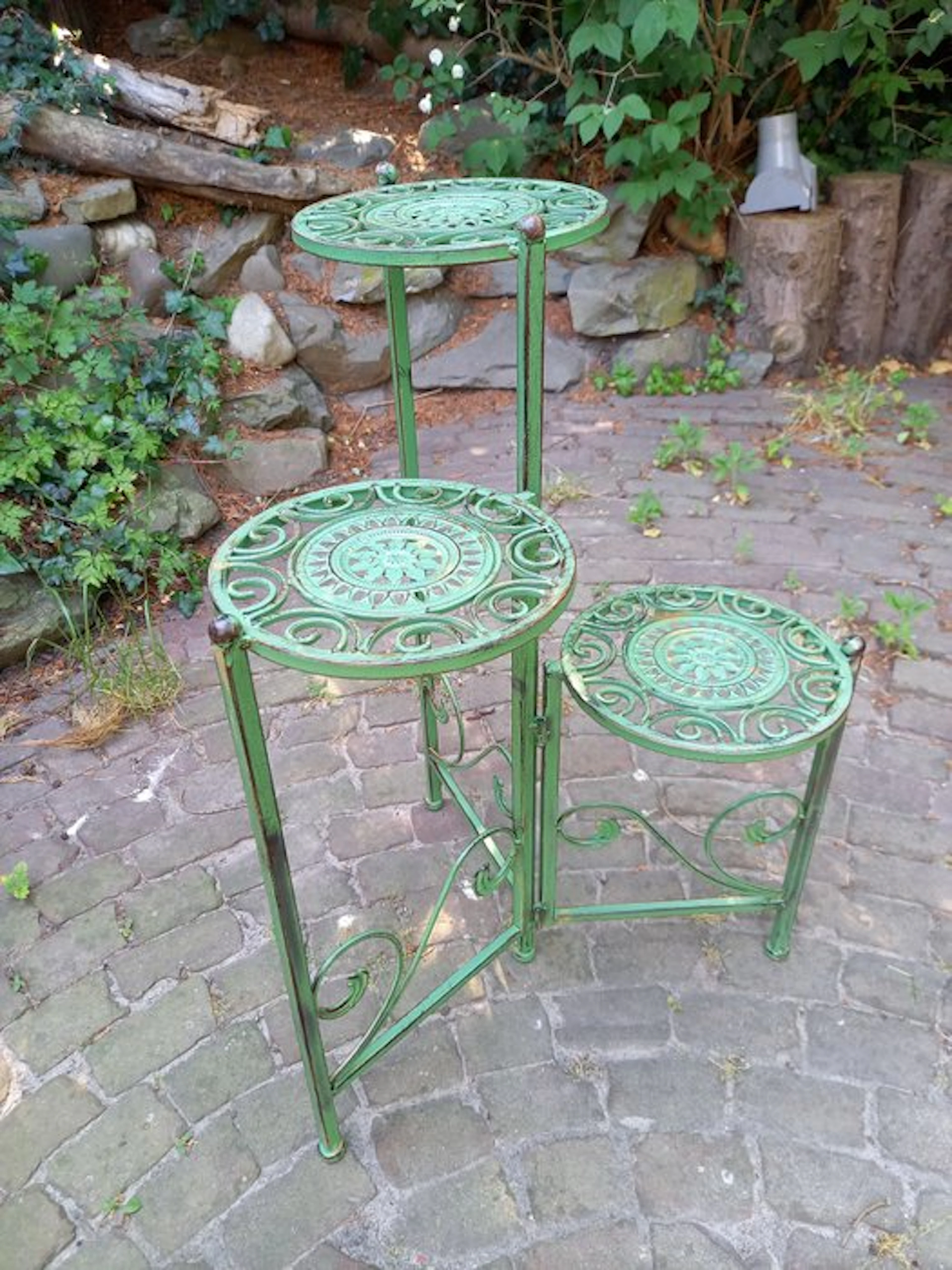 "Large 3 Level Plant Stand" - Stand - Metal