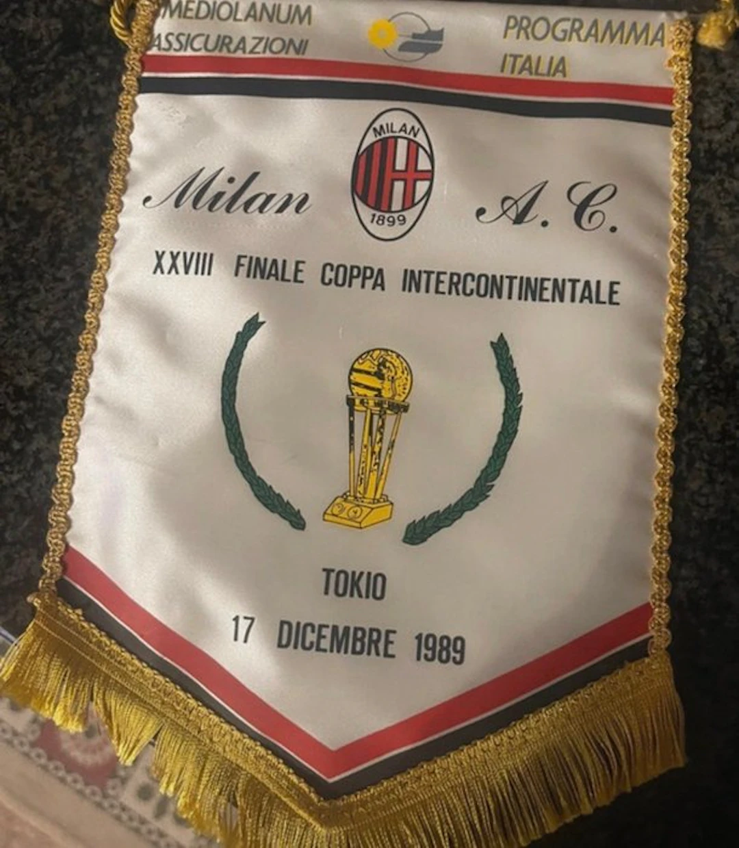 AC Milan - Coppa Intercontinentale - 1989 - Flag / pennant