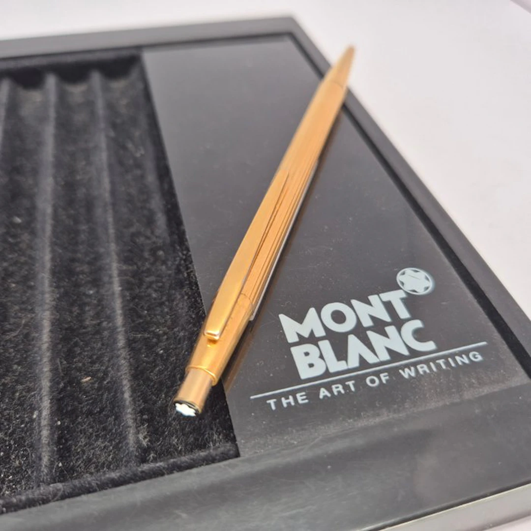 Montblanc - 1947 - Rolled gold with pin stripe body...