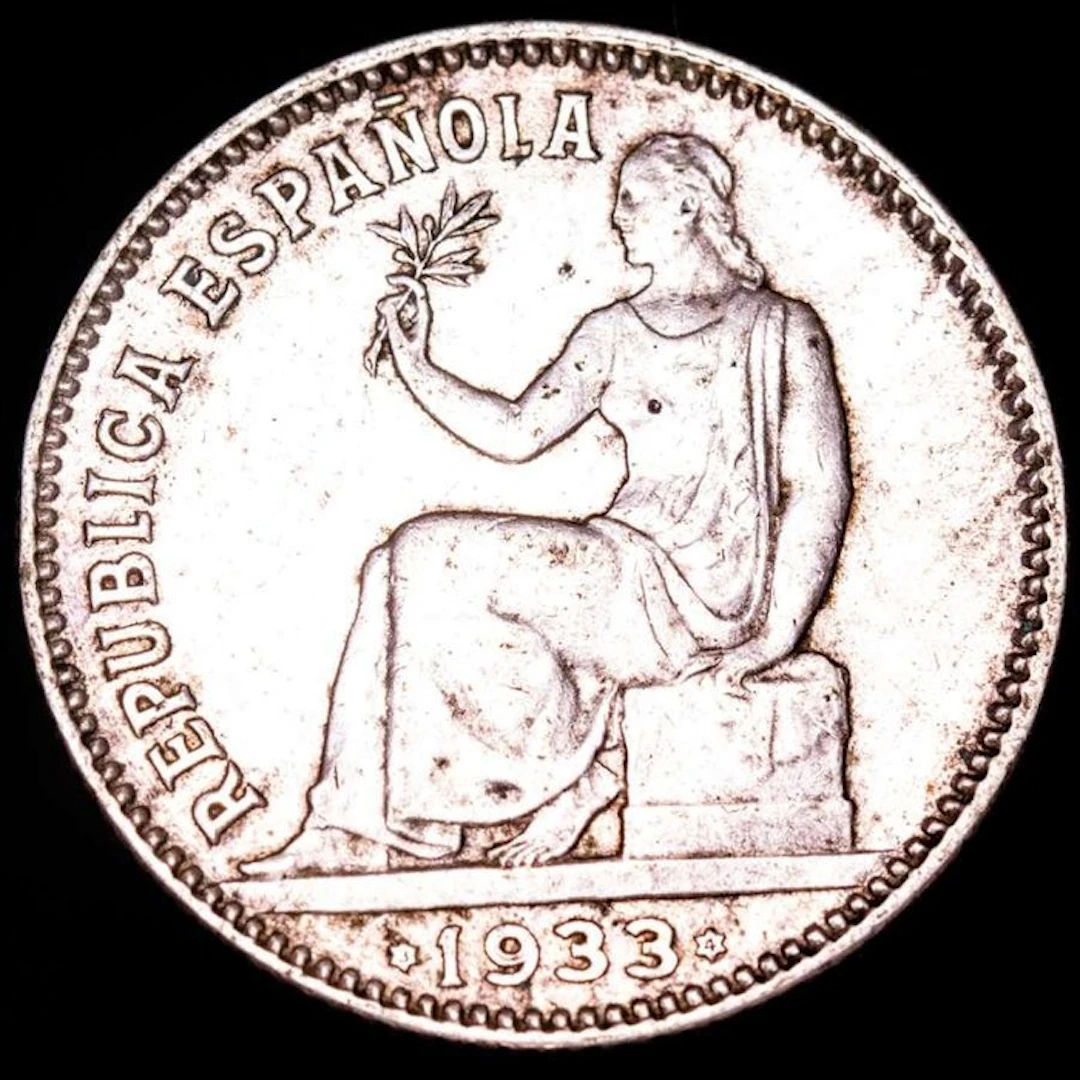 Spain. Republica española. Peseta Madrid, 1933(*34). (No reserve price)