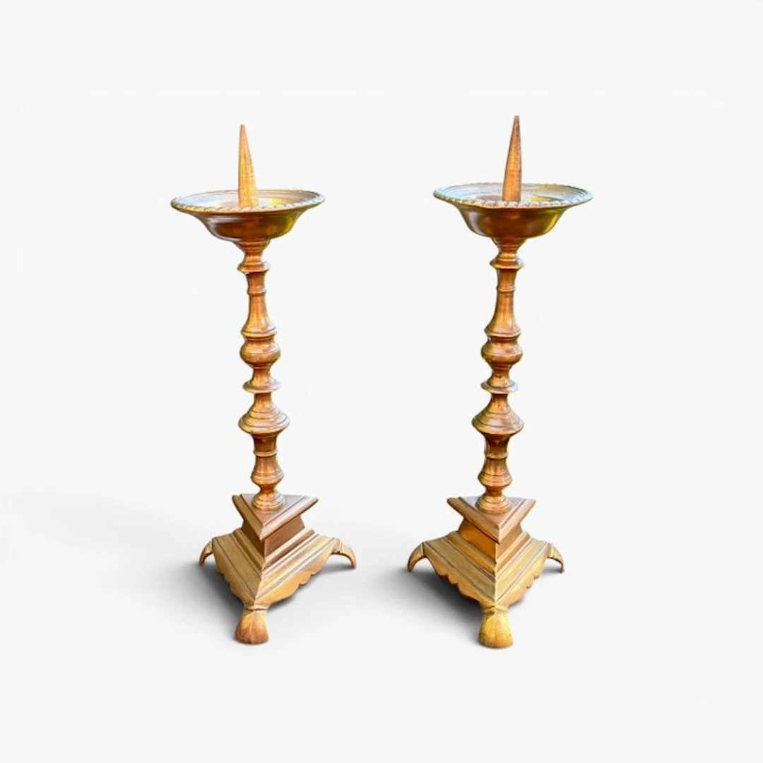 Candelabrum Large - 43 cm - Gilt bronze - Altar Hackers