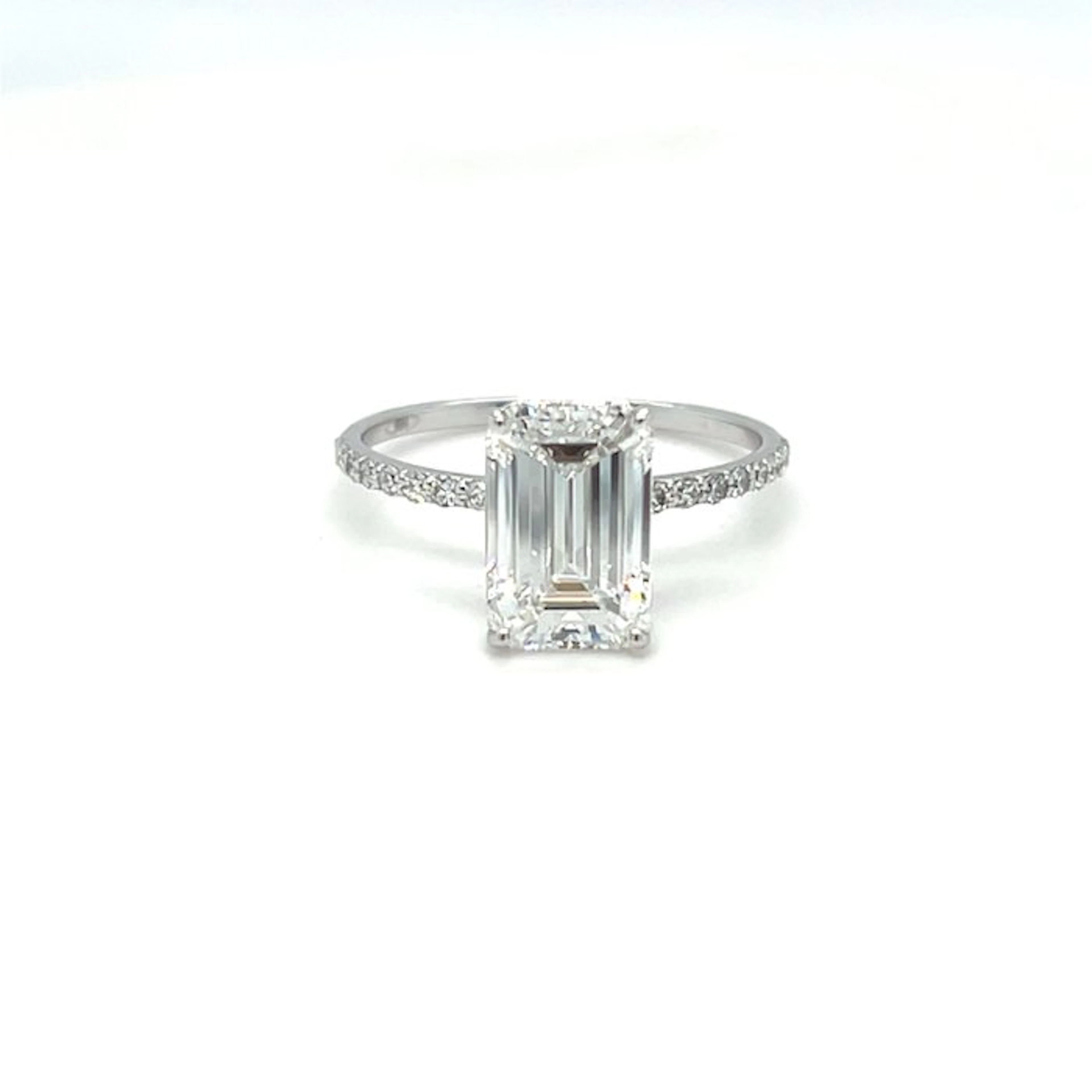 No reserve price - Ring - 14 kt. White gold - 2.16ct. tw. Diamond (Lab-grown)