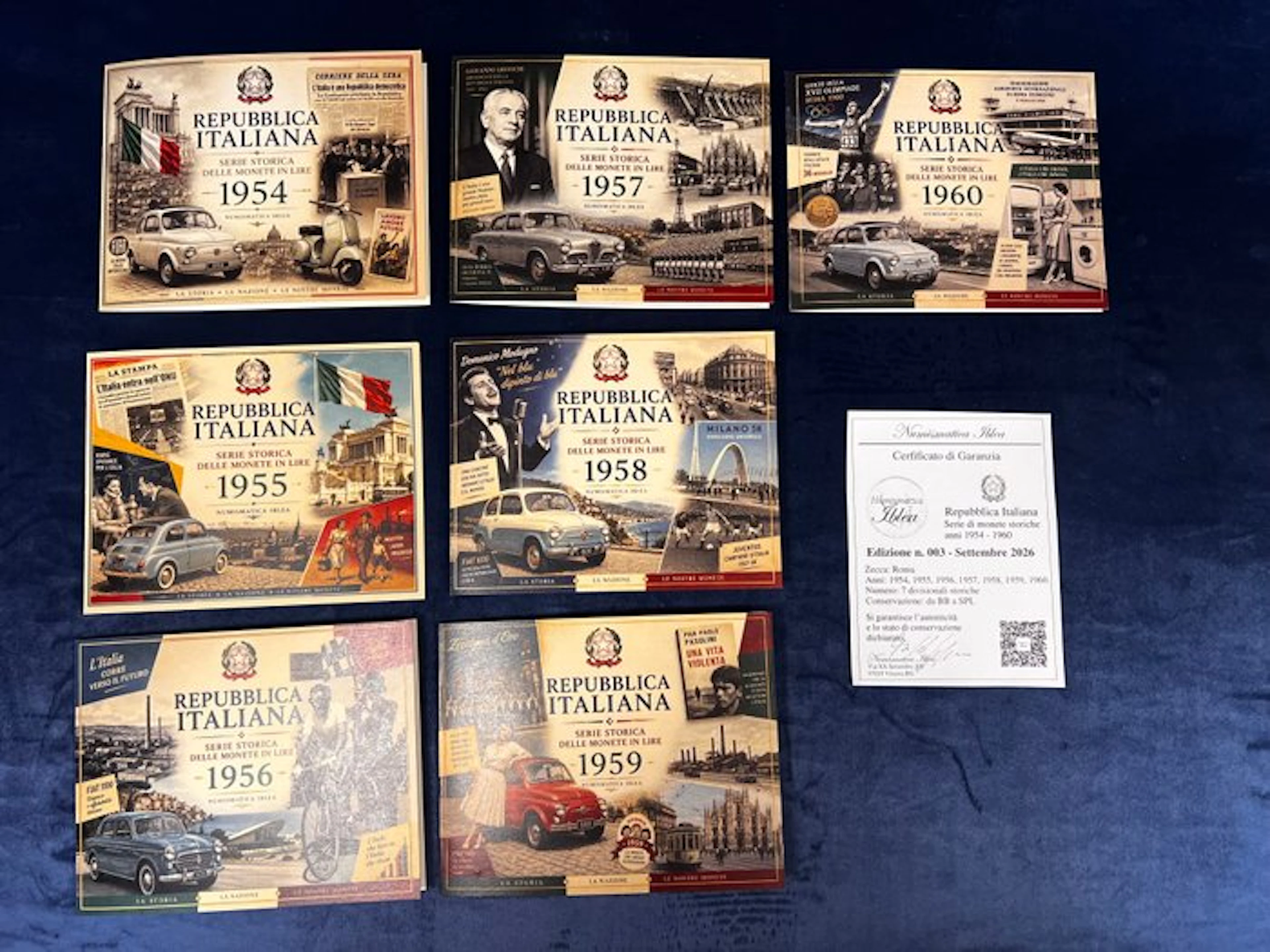 Italy, Republic Collezione 1954-1960 Sette anni di storia italiana