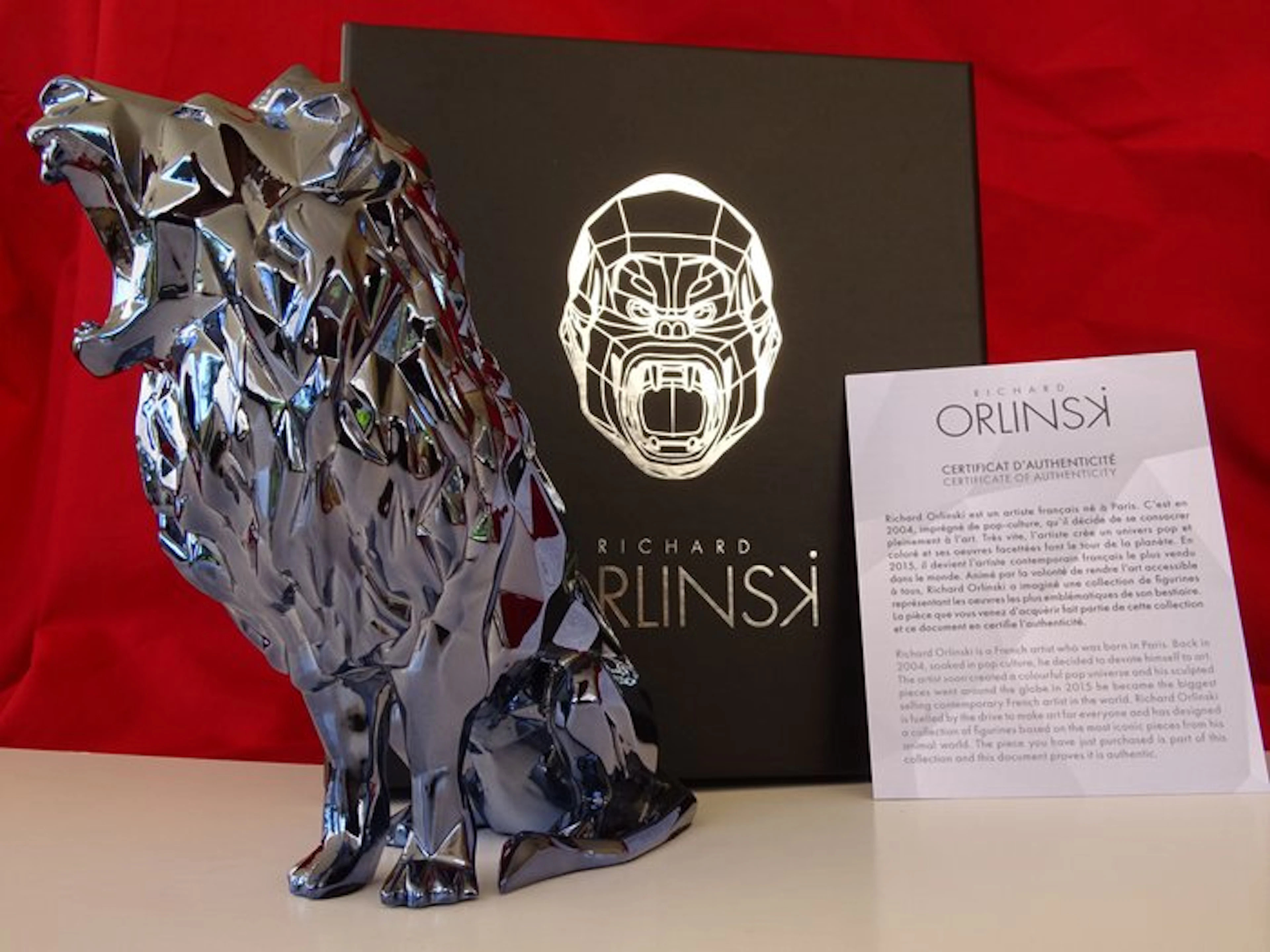 Richard Orlinski (1966) - Roaring Lion Spirit (petrol edition)
