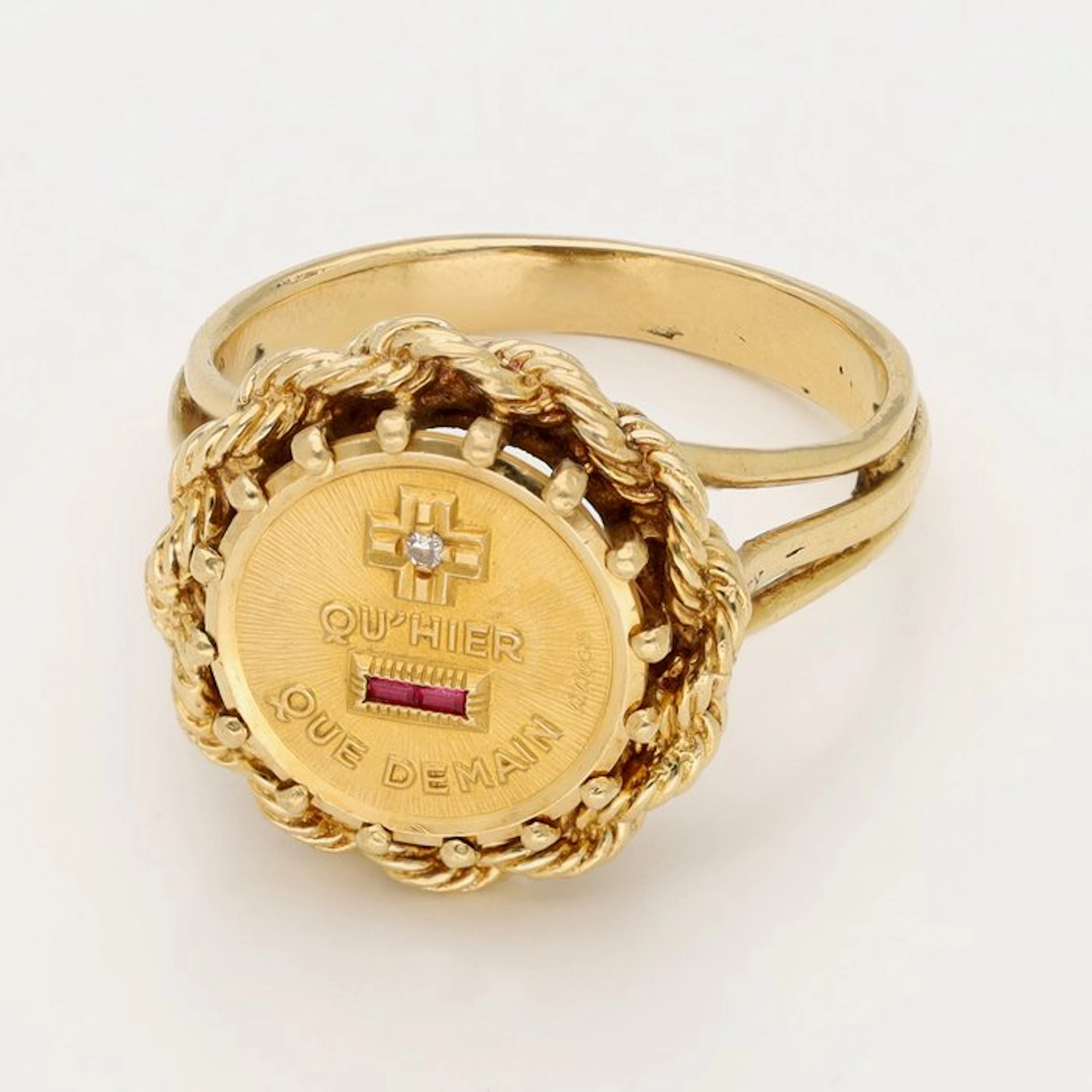 Ring - 18 kt. Yellow gold - Diamond