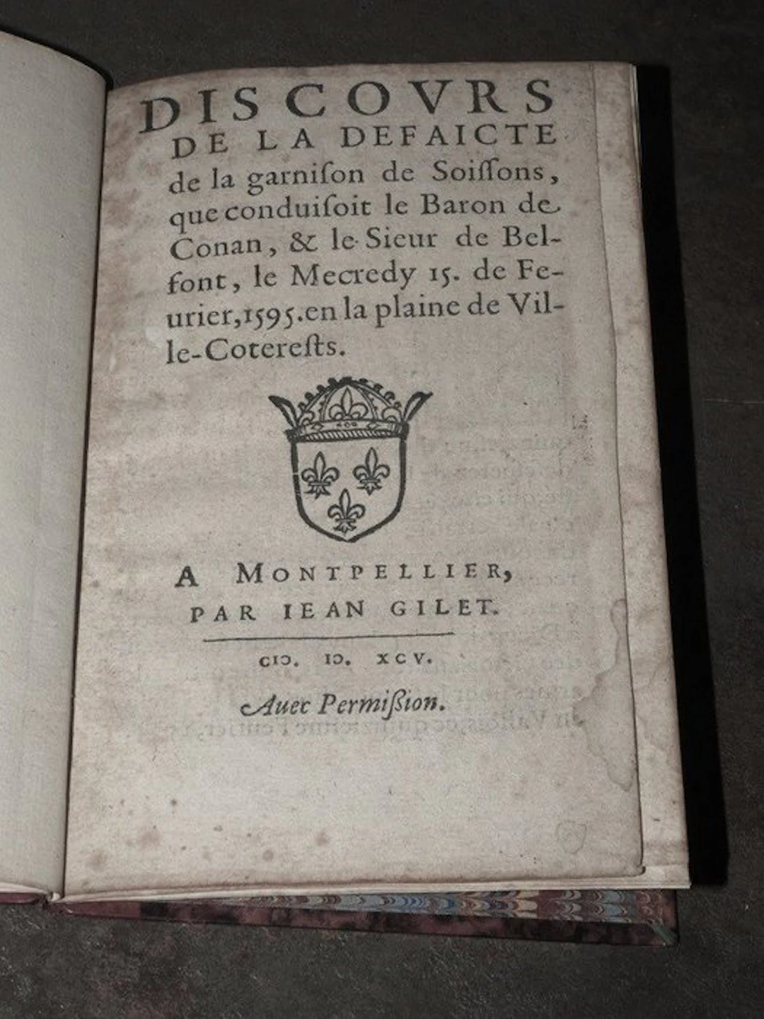 inconnu - Discours de la Defaicte de la garnison de Soissons - 1595