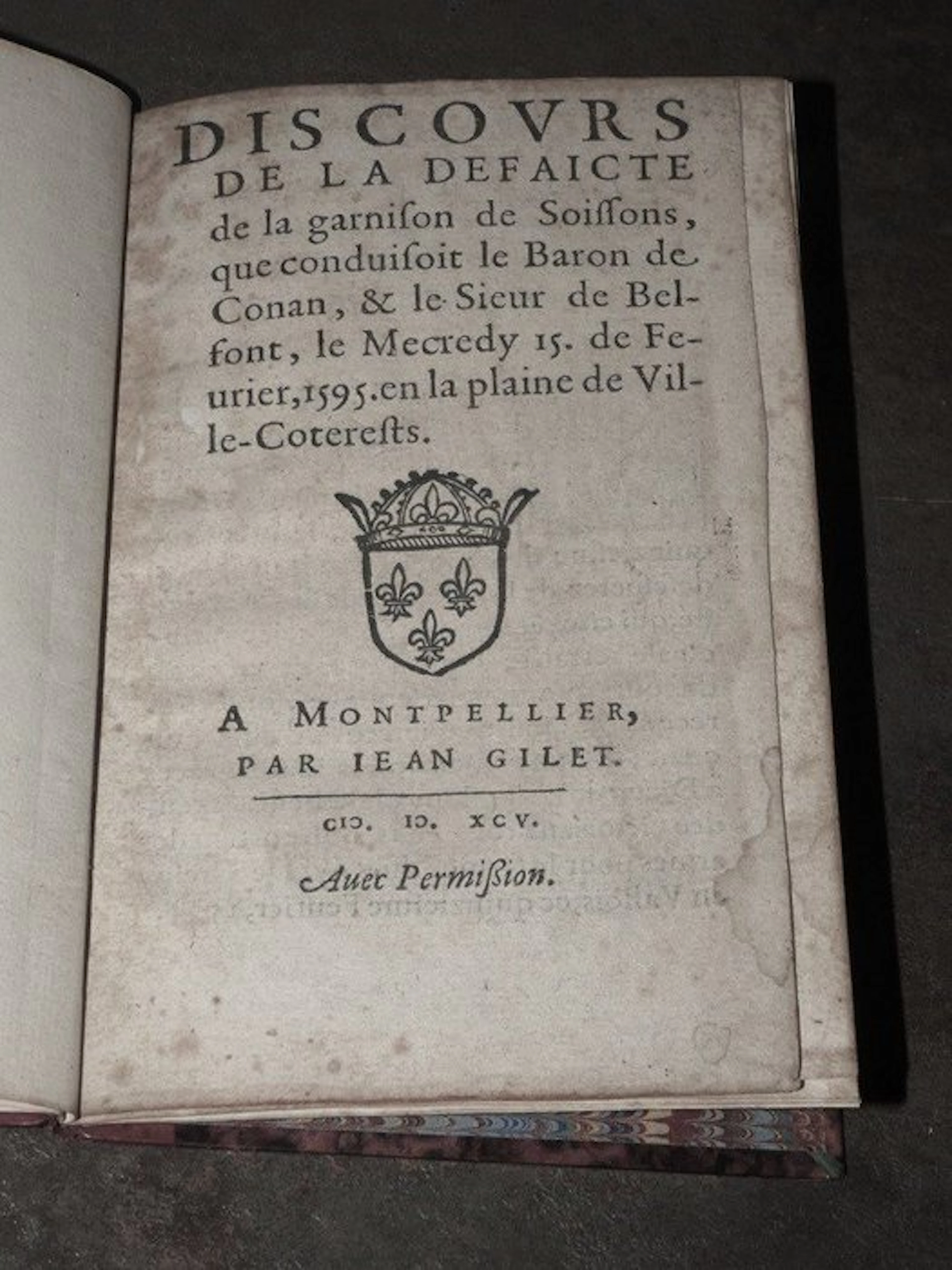 inconnu - Discours de la Defaicte de la garnison de Soissons - 1595