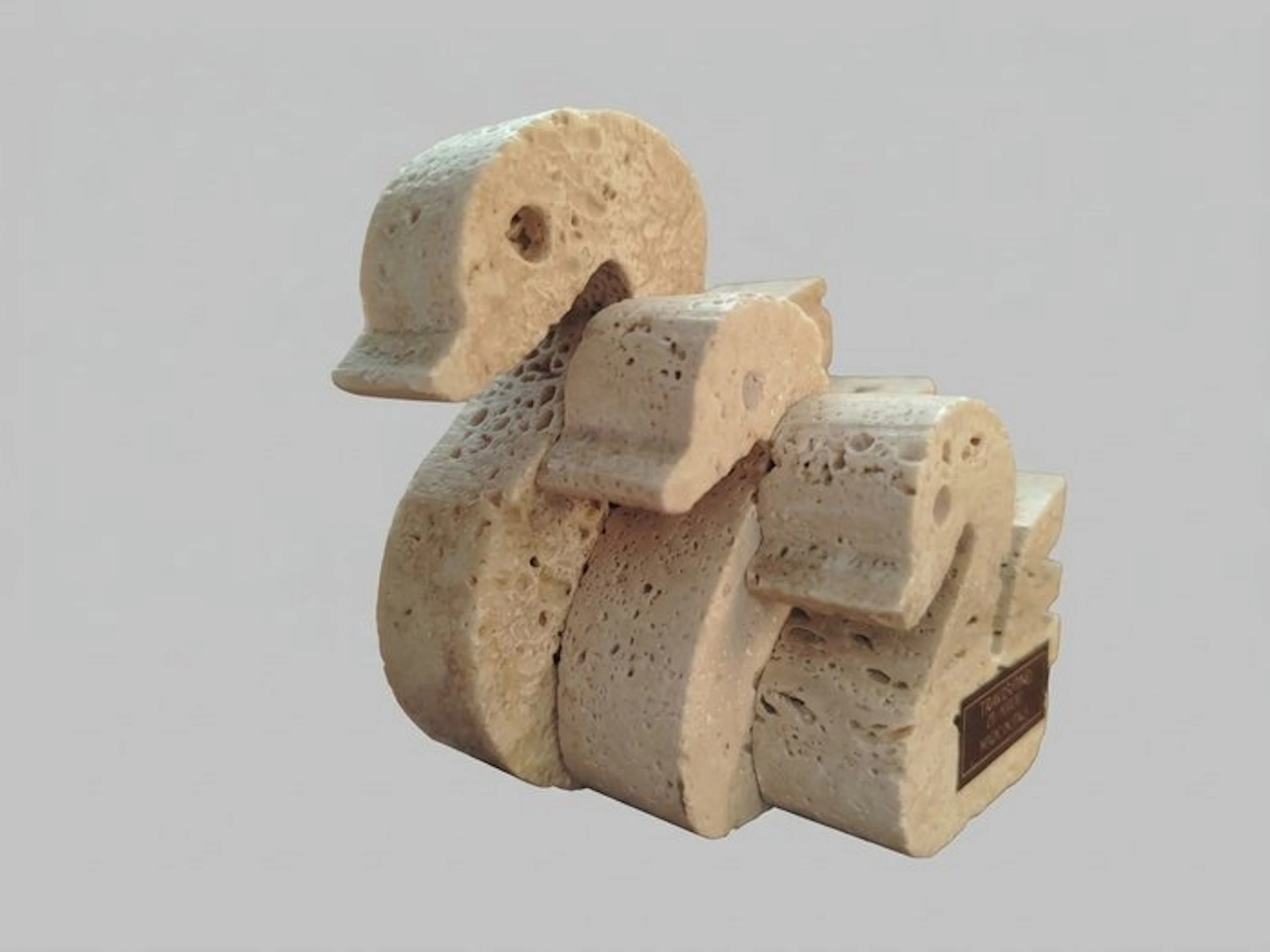 Statuette, Cigni - 8.5 cm - Travertine
