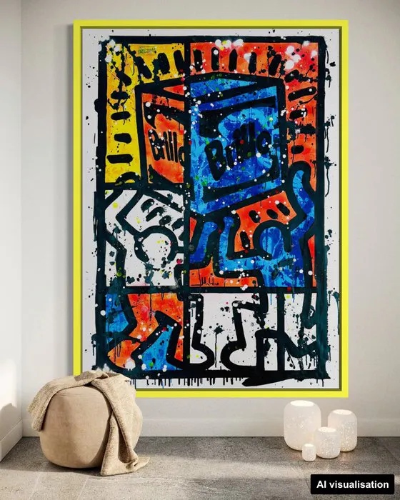 Mikko - Haring Kids Brillo Box Mondrian - XXL [Unq 1/1]