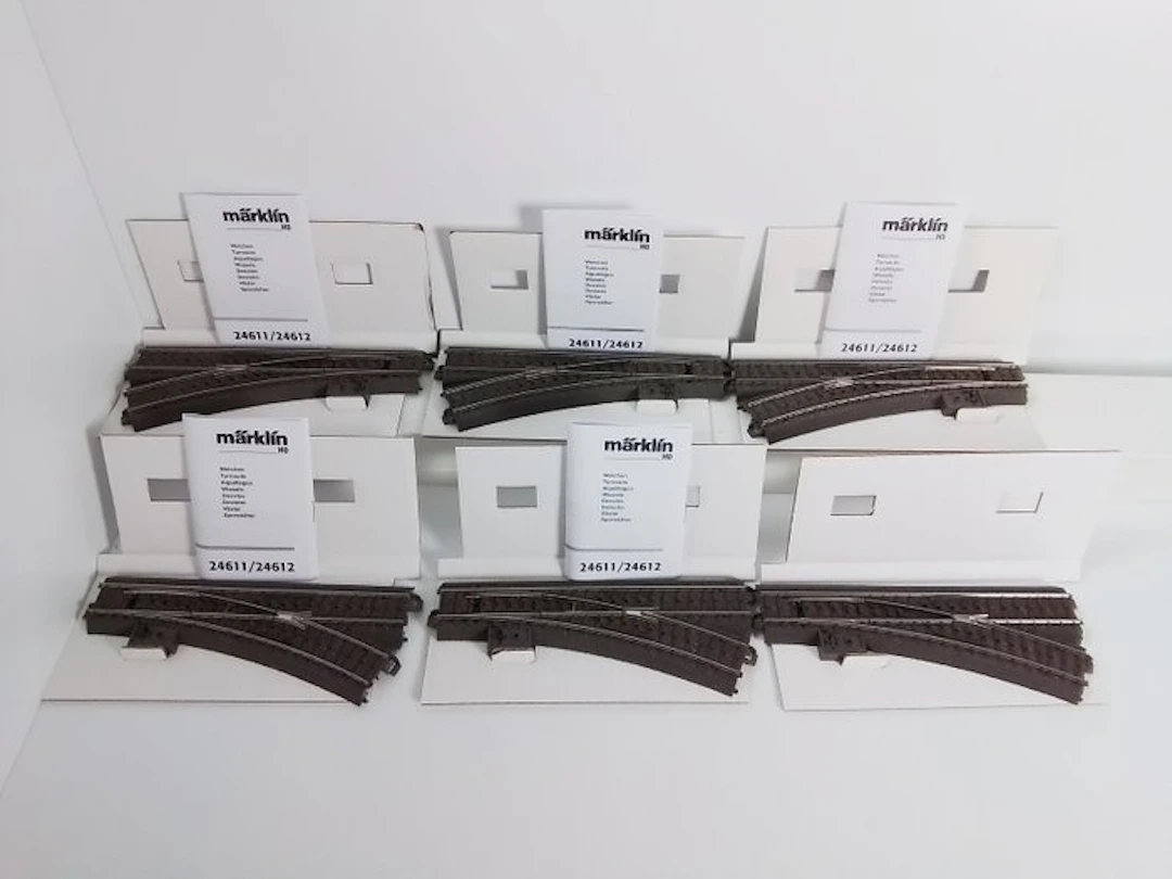 Märklin H0 - 24611/-12 - Model train (6) - 6 x C-ral 24000 series switch