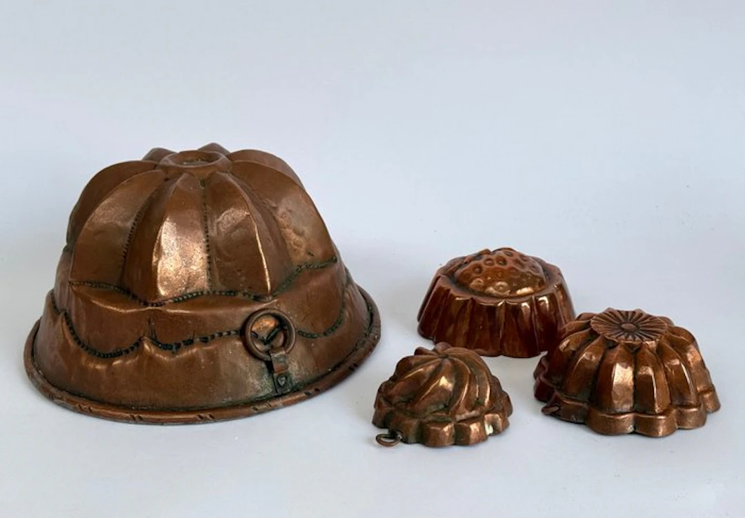 Kitchen container - Copper - Lot of 4 dessert molds
