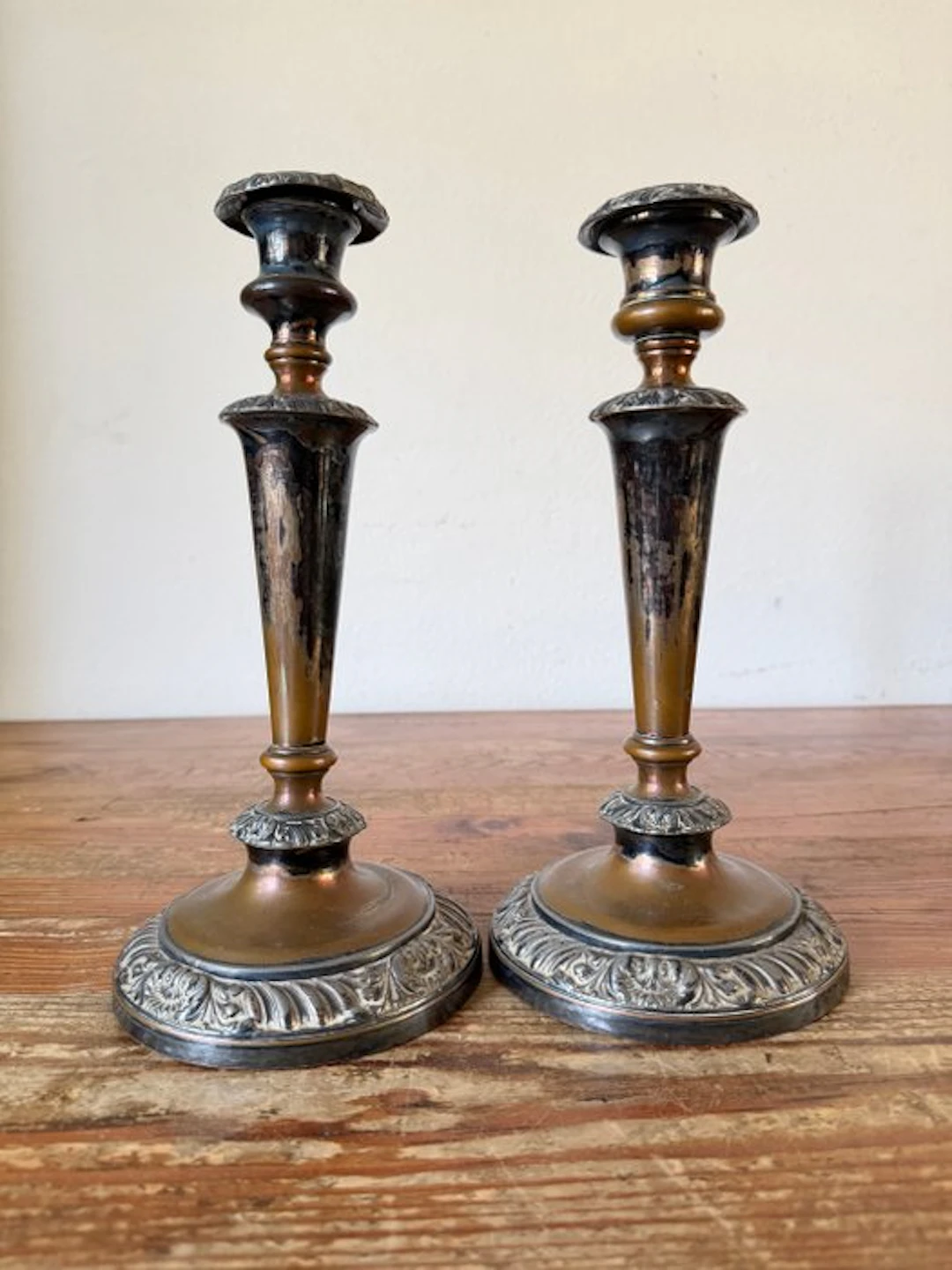 Candleholder (2) - Copper - Set candlesticks