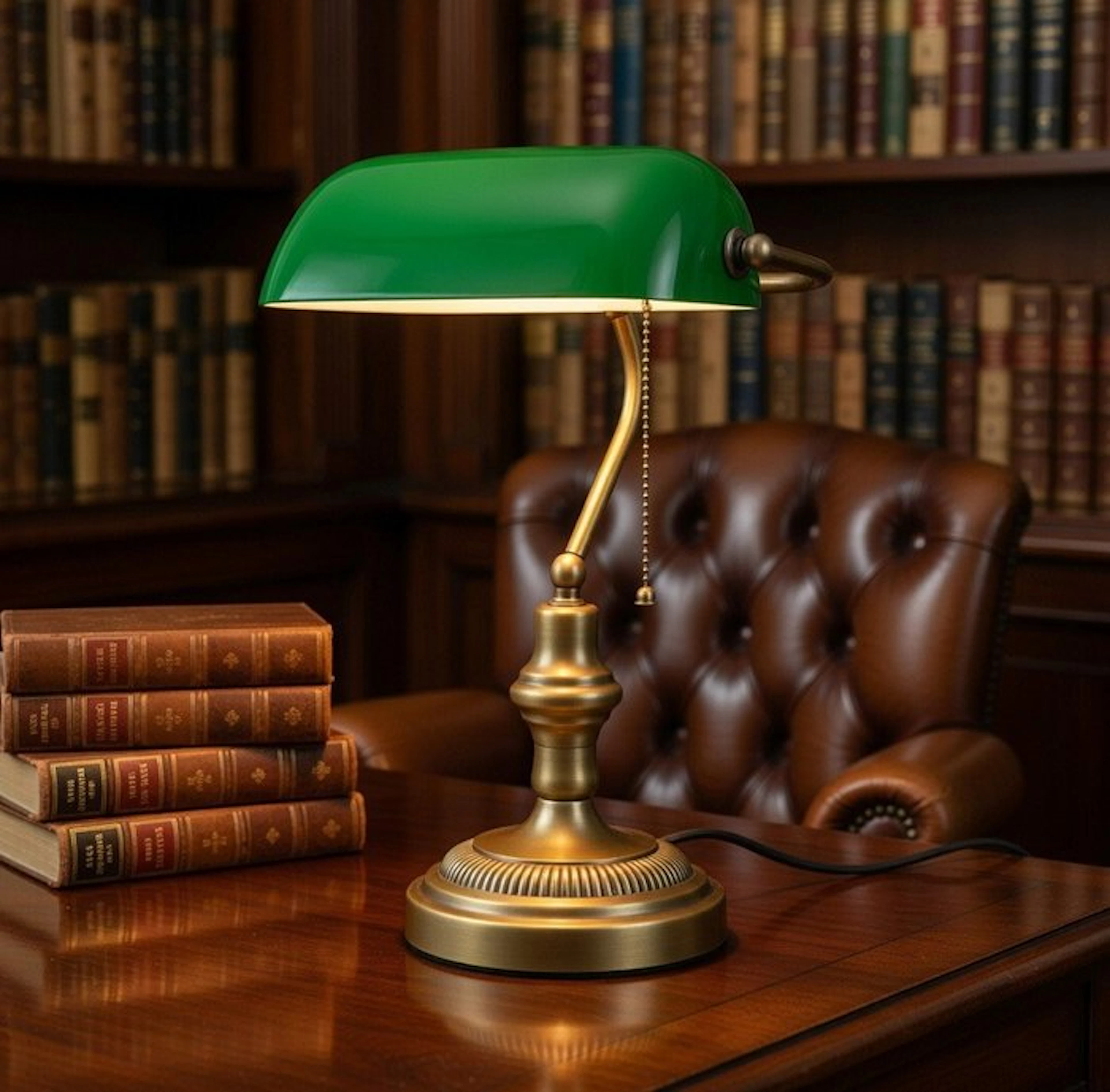 Banker table lamp - Crystal, Metal