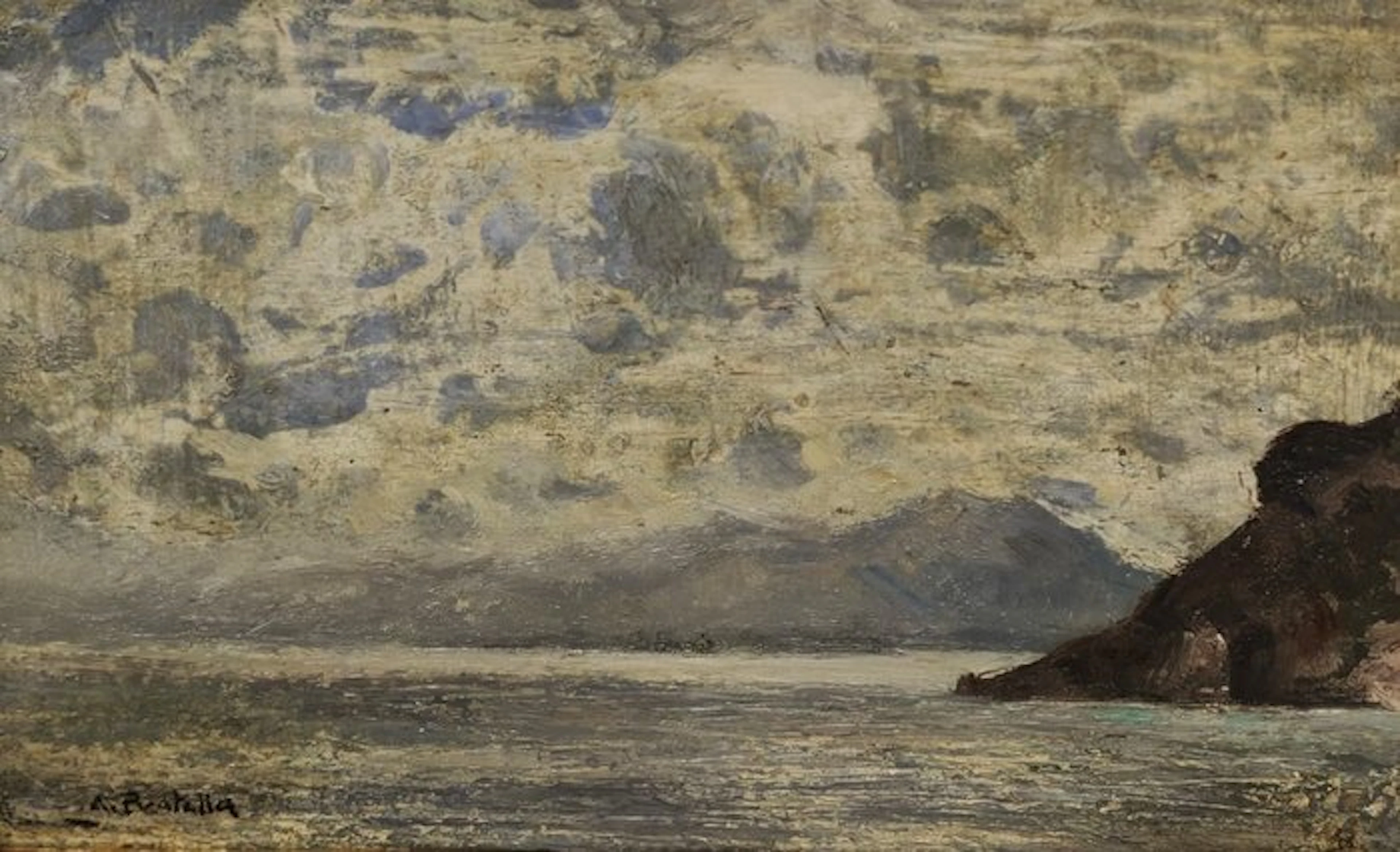 Attilio Pratella (1856-1949), Attrib. - Veduta costiera