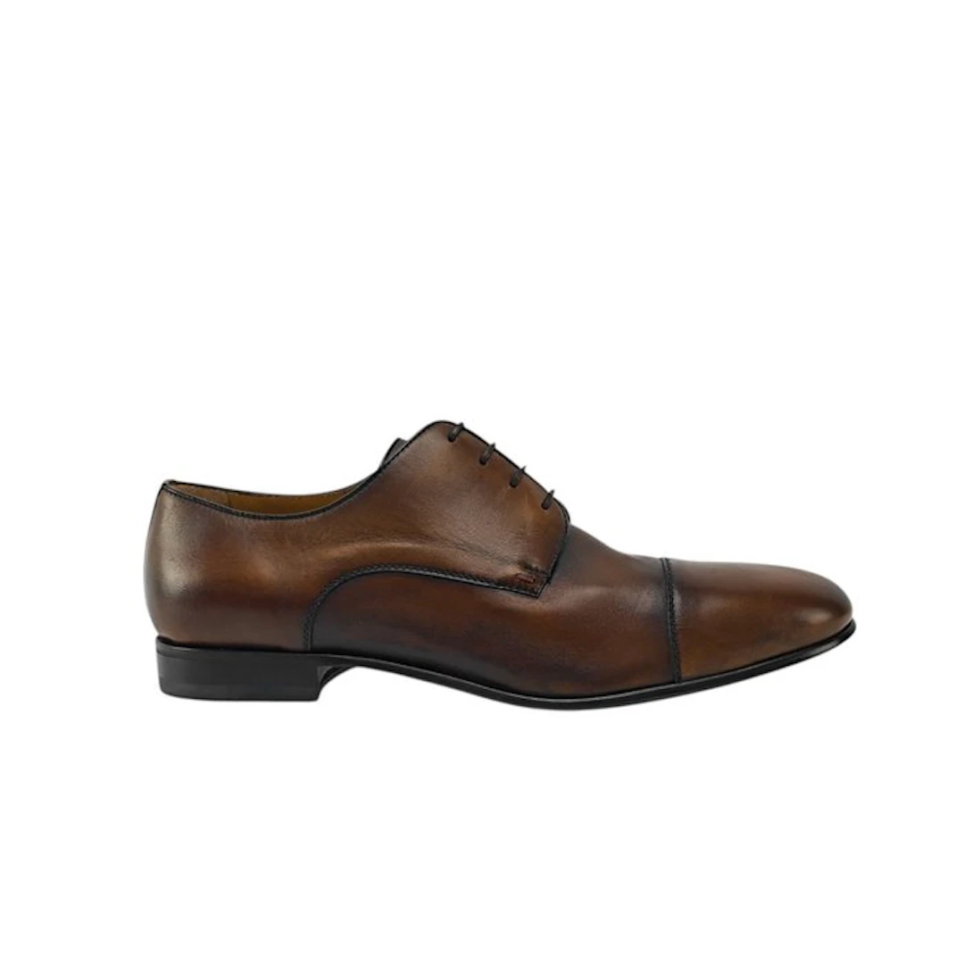 TESTONI - 8 UK - 42 IT - "Portonovo" Derby Shoes Antique...