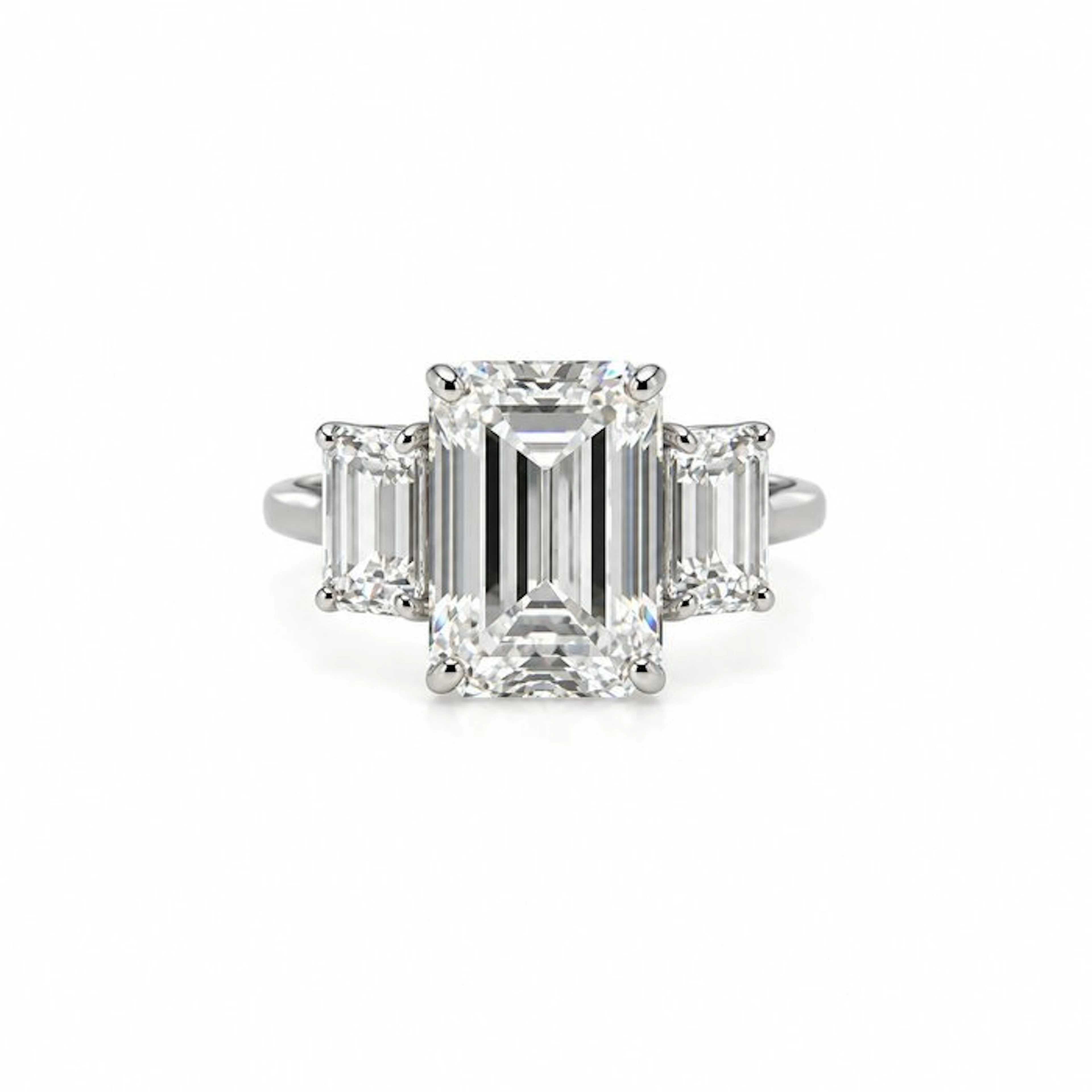 Ring - 14 kt. White gold - 10.09ct. tw. Diamond (Lab-grown) - Diamond