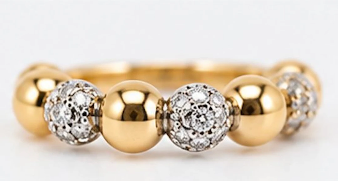 Engagement ring - 18 kt. Yellow gold - 0.42ct. tw. - Diamond