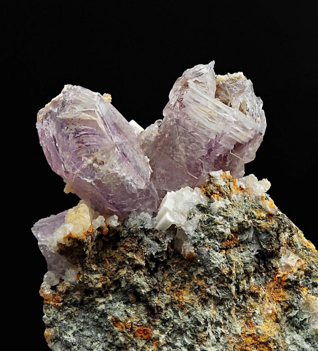 Twin Aesthetics of Purple Skeletonized Amethyst
