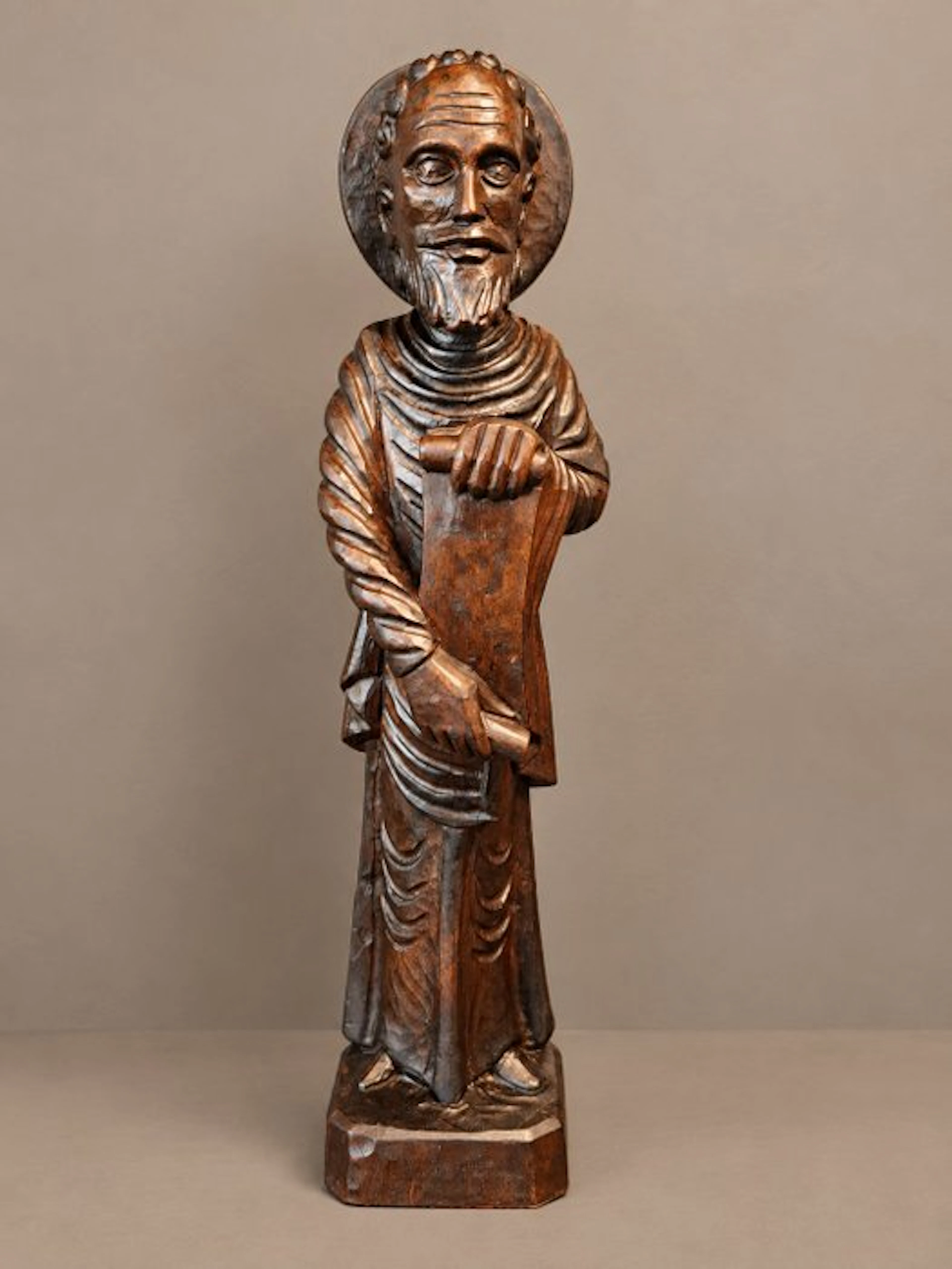 Statue, St Petrus - 37.5 cm - Wood