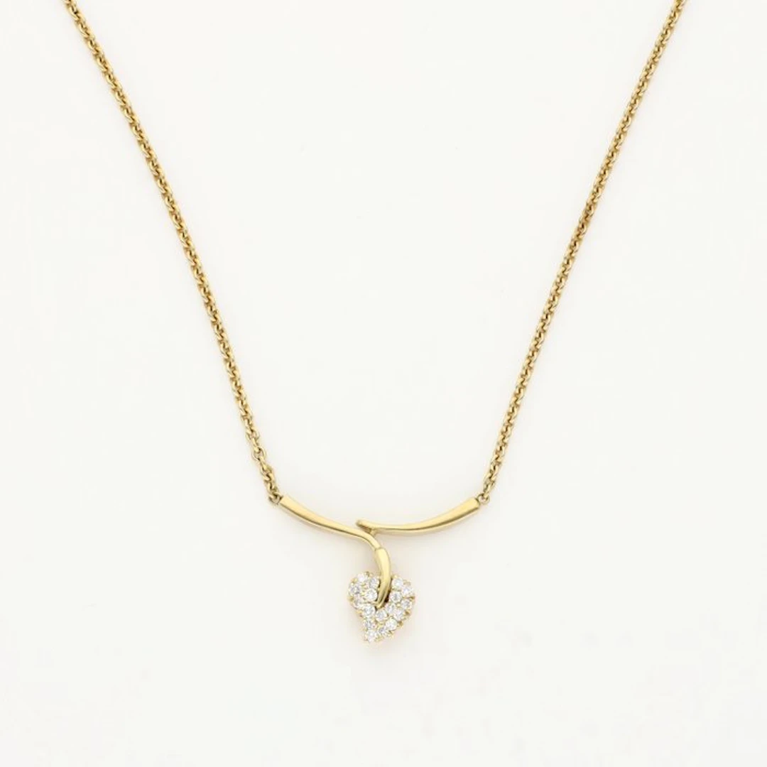 Necklace - 14 kt. Yellow gold Diamond (Natural)