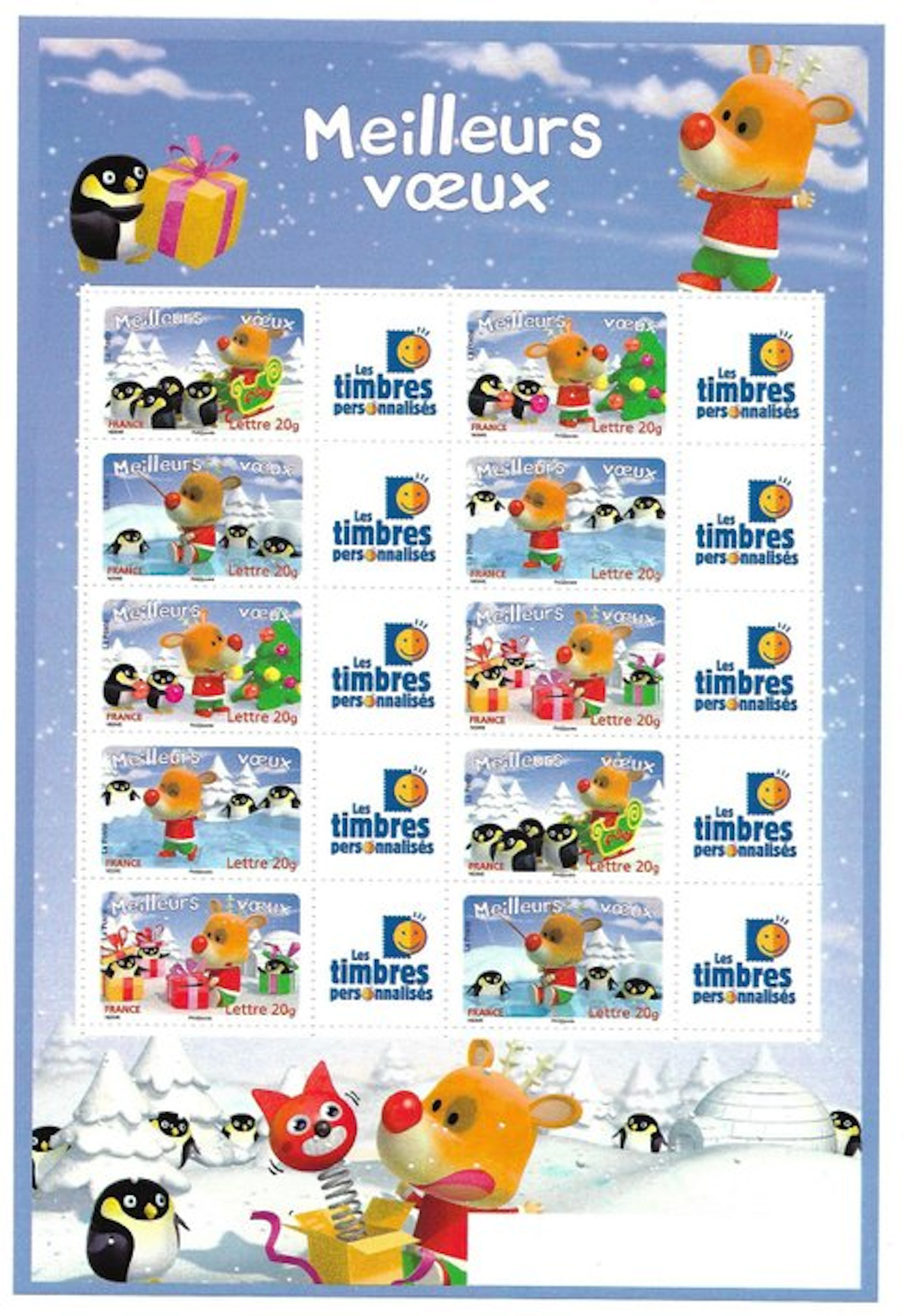 France - Stamps Set of 13 sheets The Personalized Stamps...
