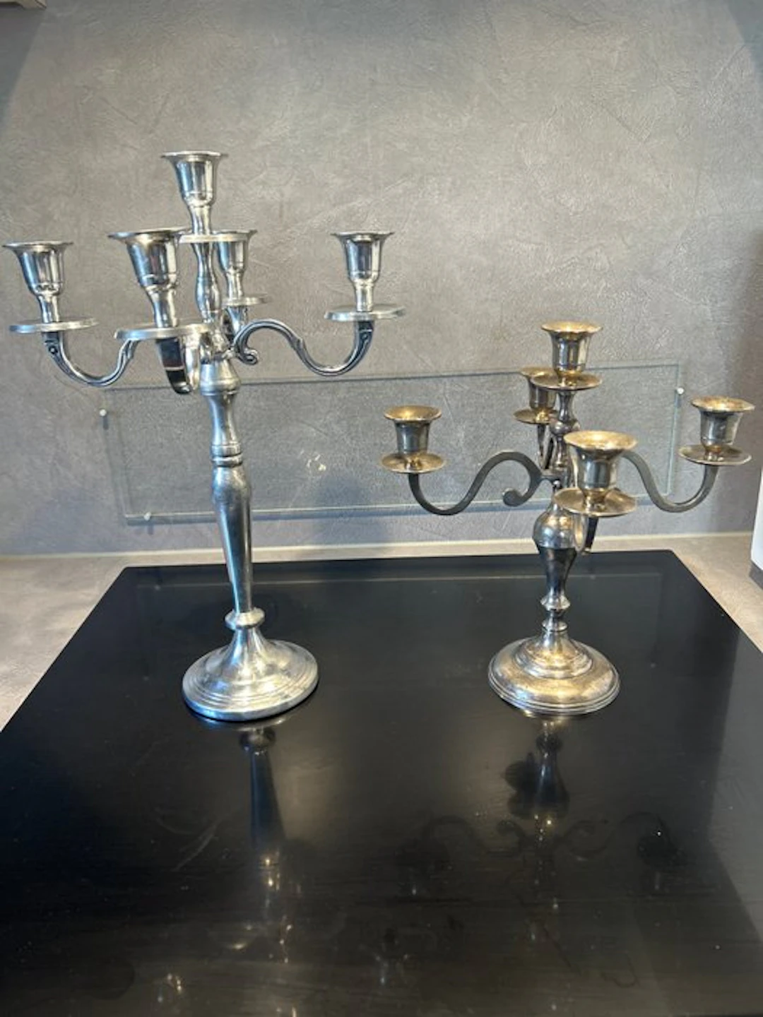 Candlestick (2) - Brass, Alloy