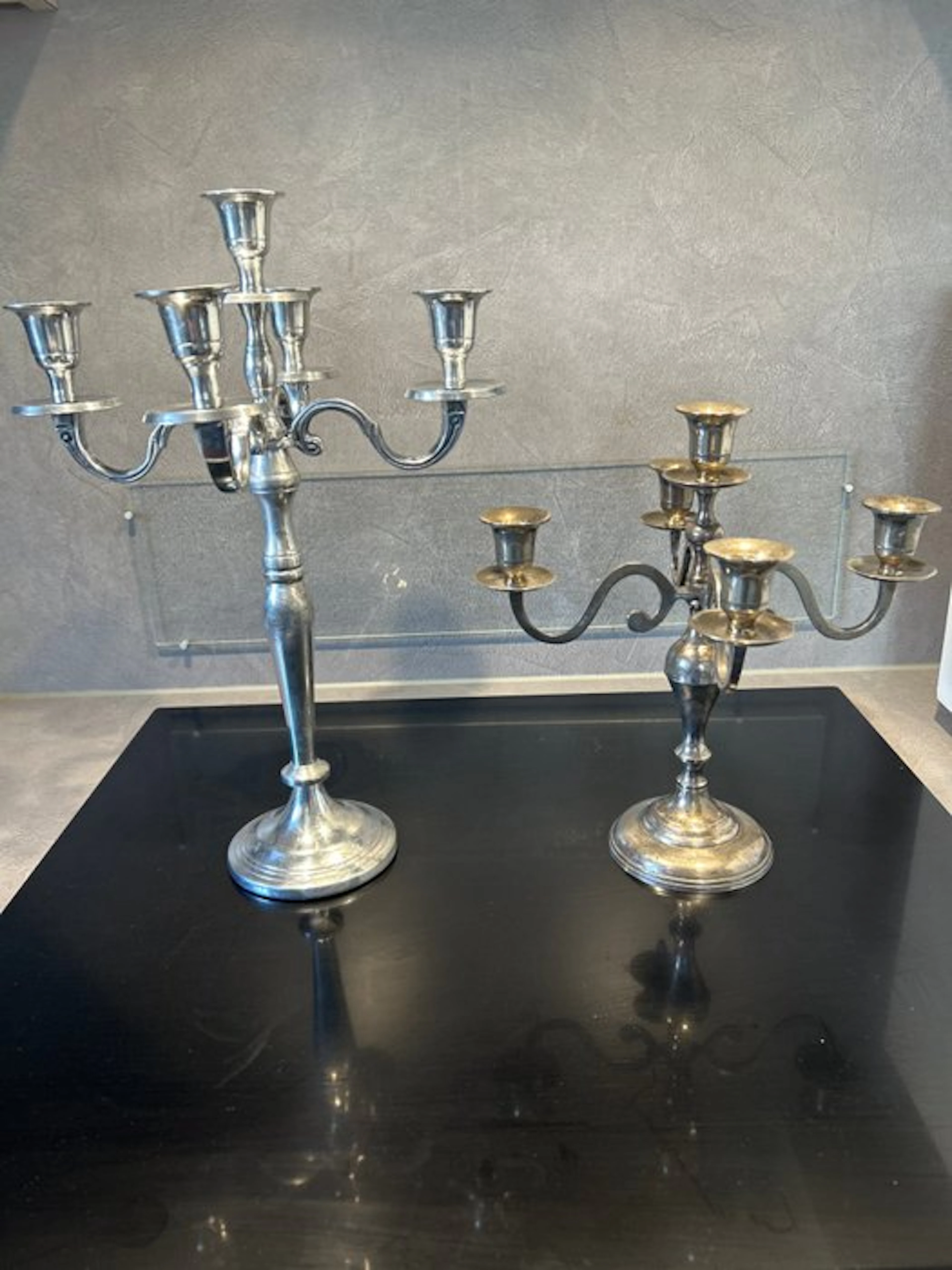 Candlestick (2) - Brass, Alloy