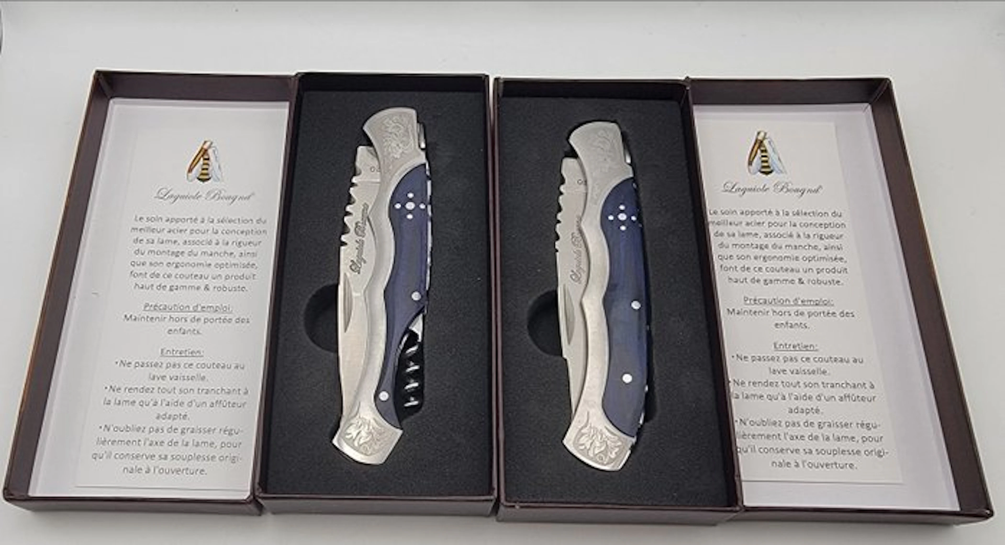 Laguiole Bougna - Table knife set - Baroque Collection - Wood