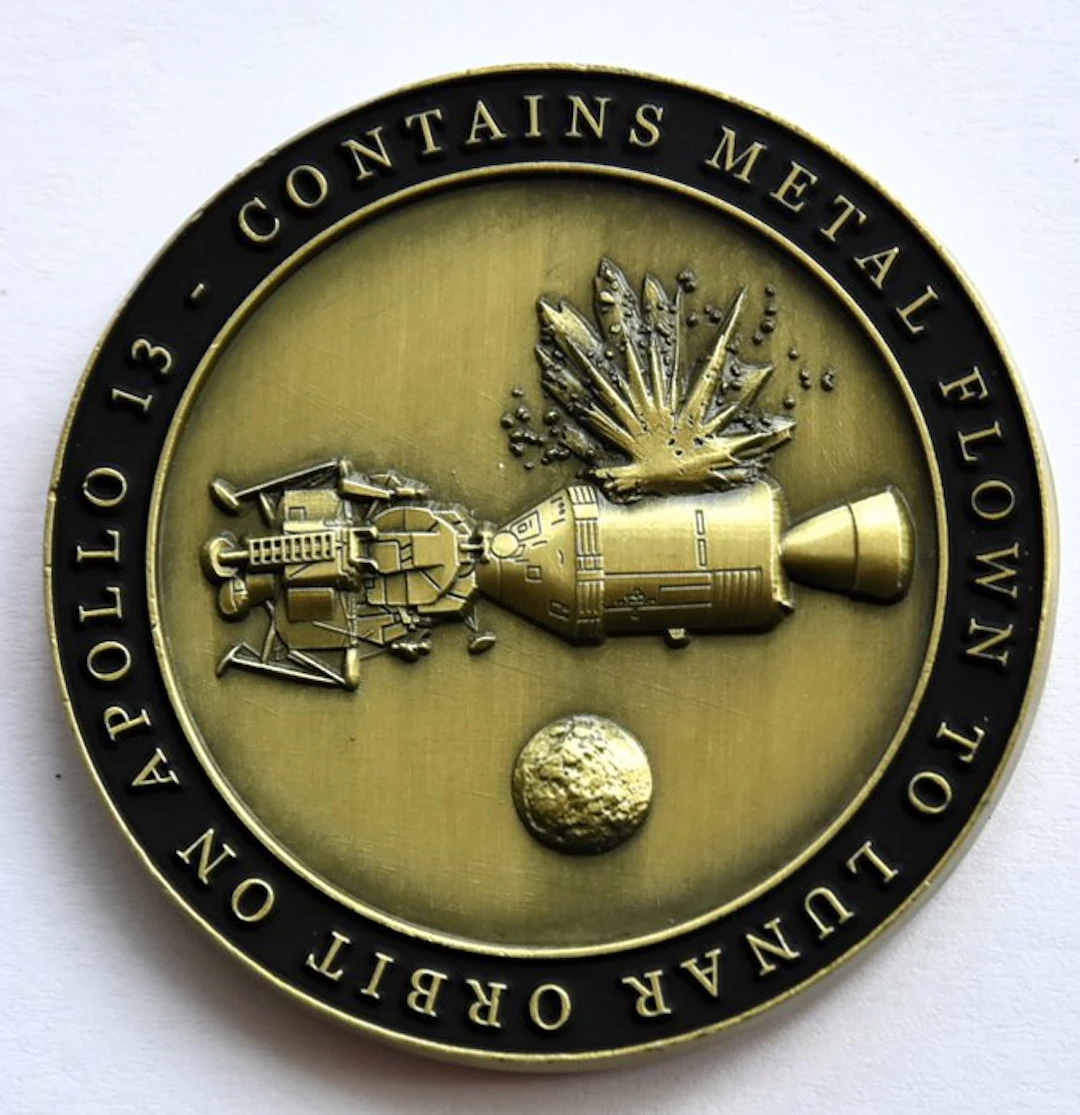 Apollo 13 medal (rare version only 2500 made) flown metal...