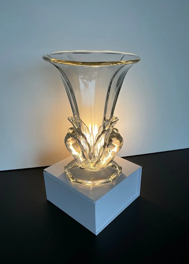 josef Feigl - libochevice - Vase - Libochovice - Glass - Vase with Doves
