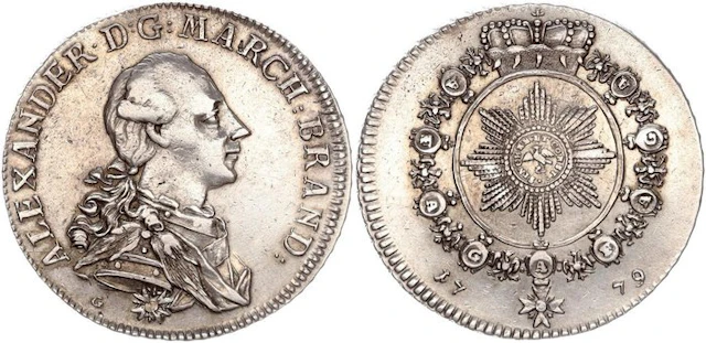Germany, Ansbach, Margraviate. Alexander. Konv.-Taler 1779