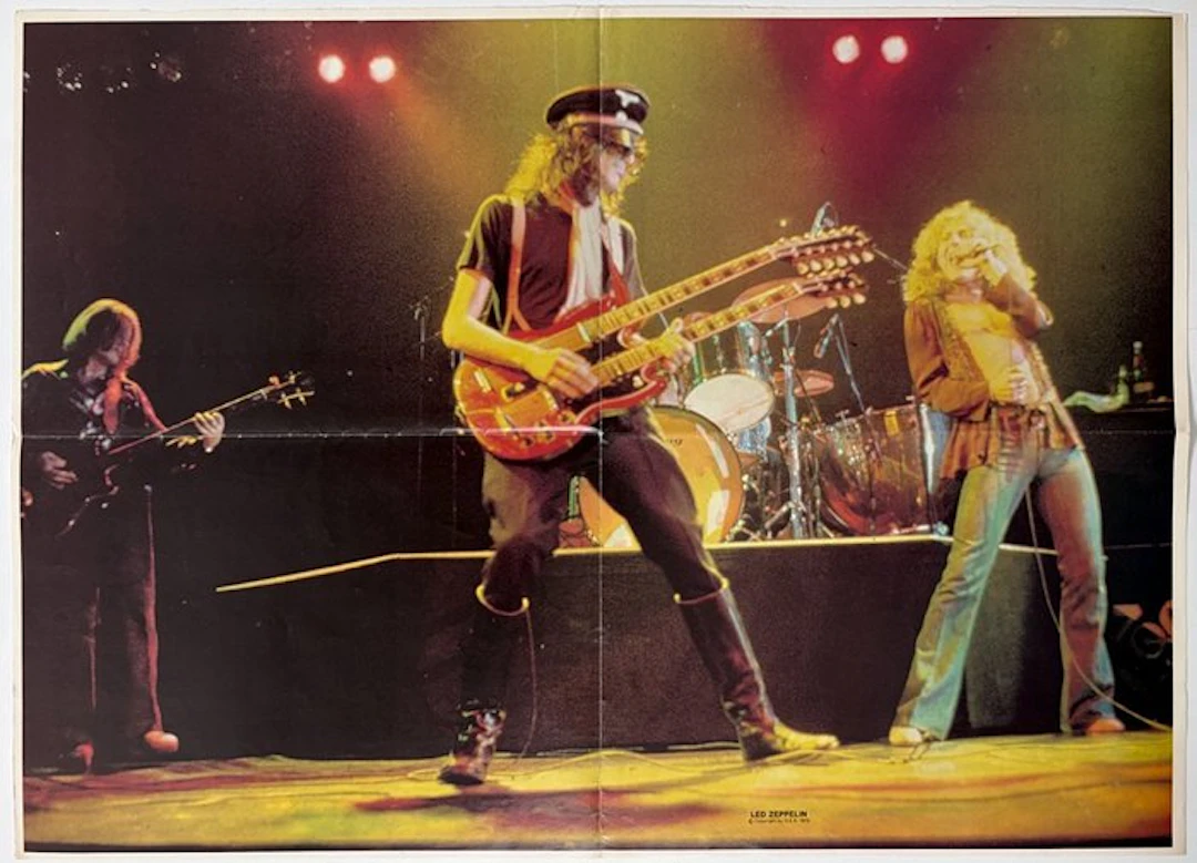Led Zeppelin / Chicago - NO RESERVE - Manifesto originale - 1970s
