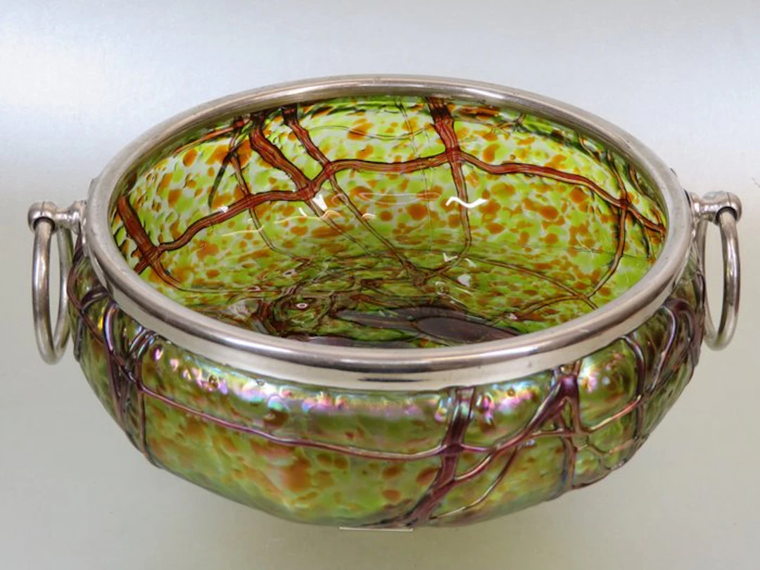 Schaal met chromen rand - Platter - Glass, Chrome - Palme-König