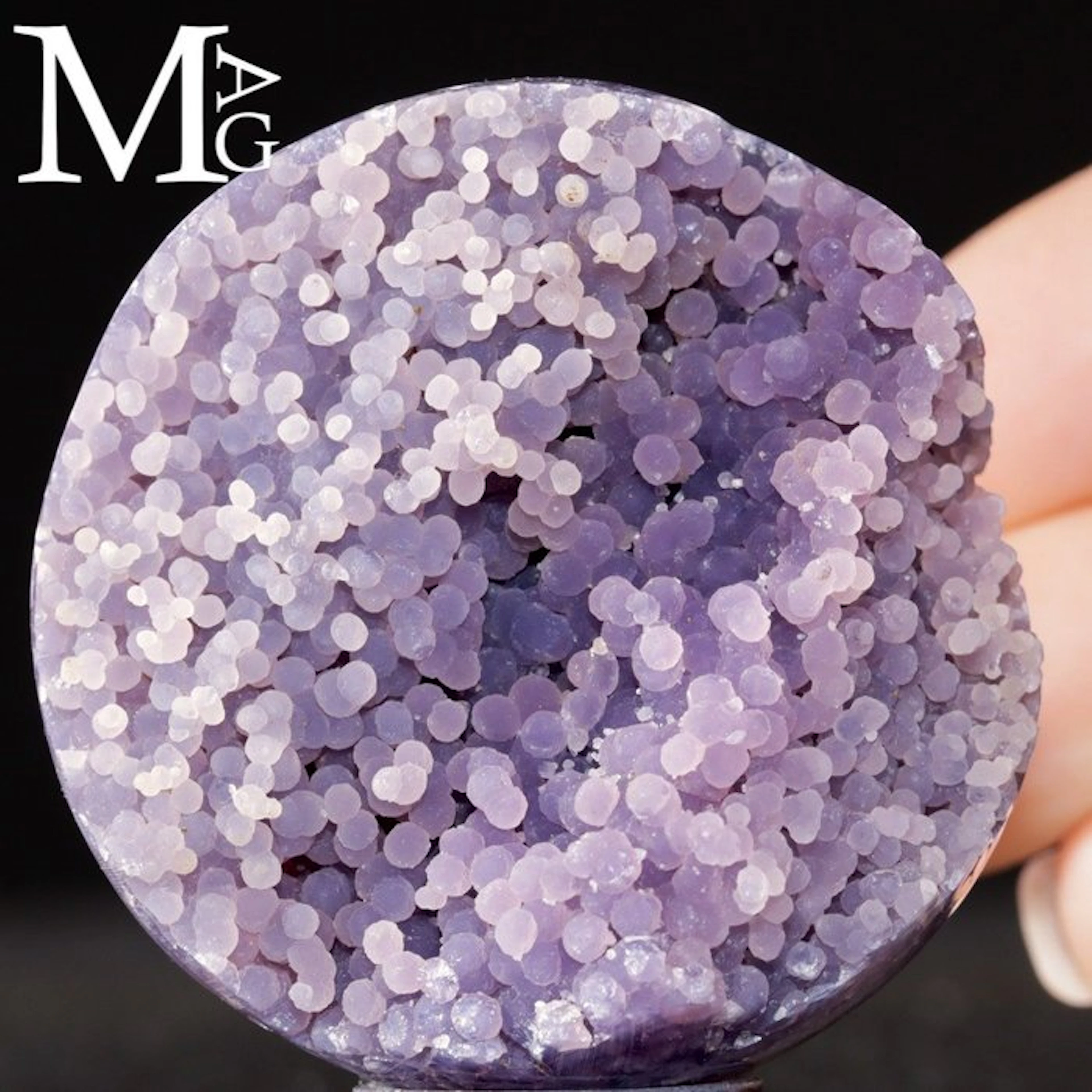 Sphere of Purple Quartz with a Botryoidal Rare - Grape...