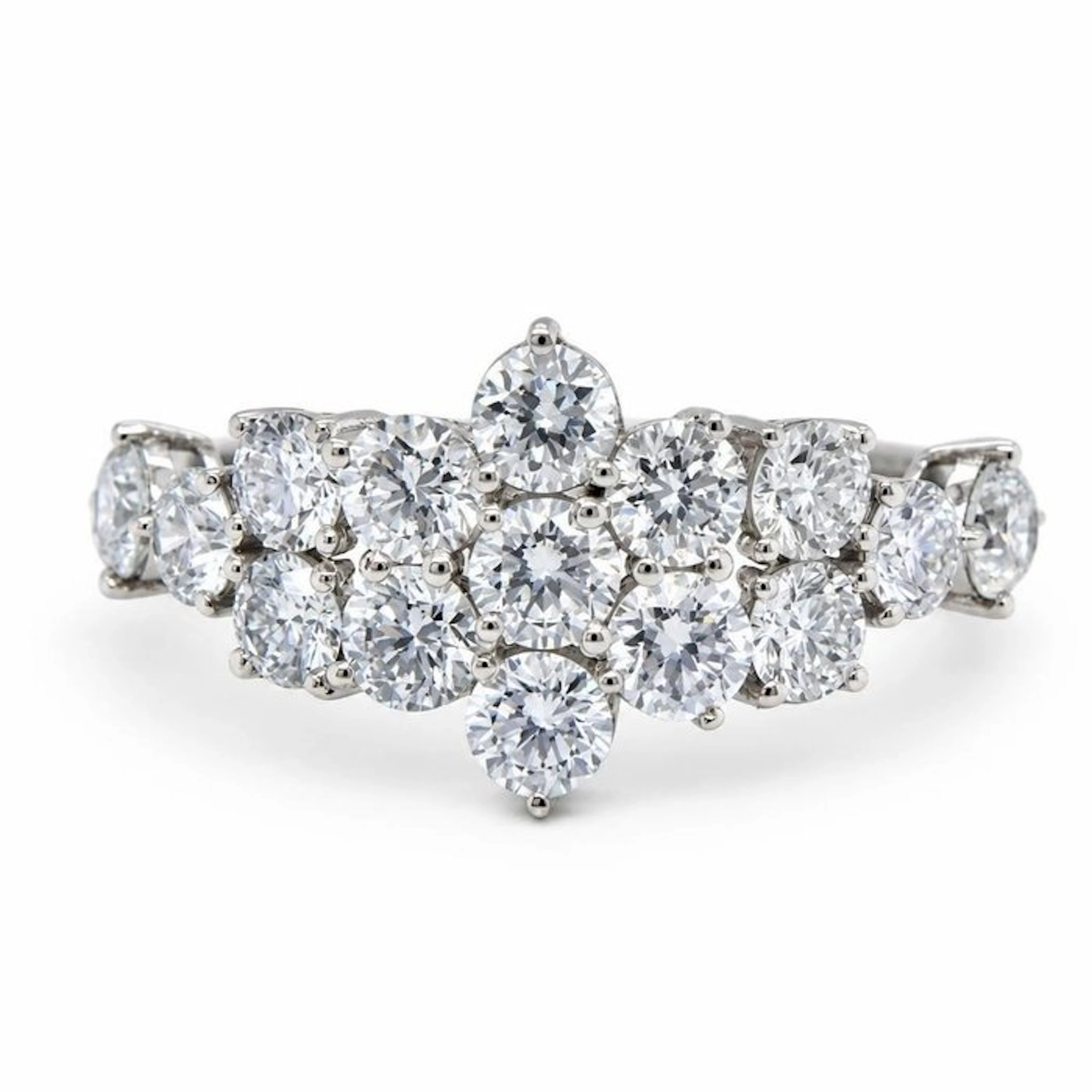 No reserve price - Ring - 14 kt. White gold - 2.05ct. tw. Diamond (Lab-grown)