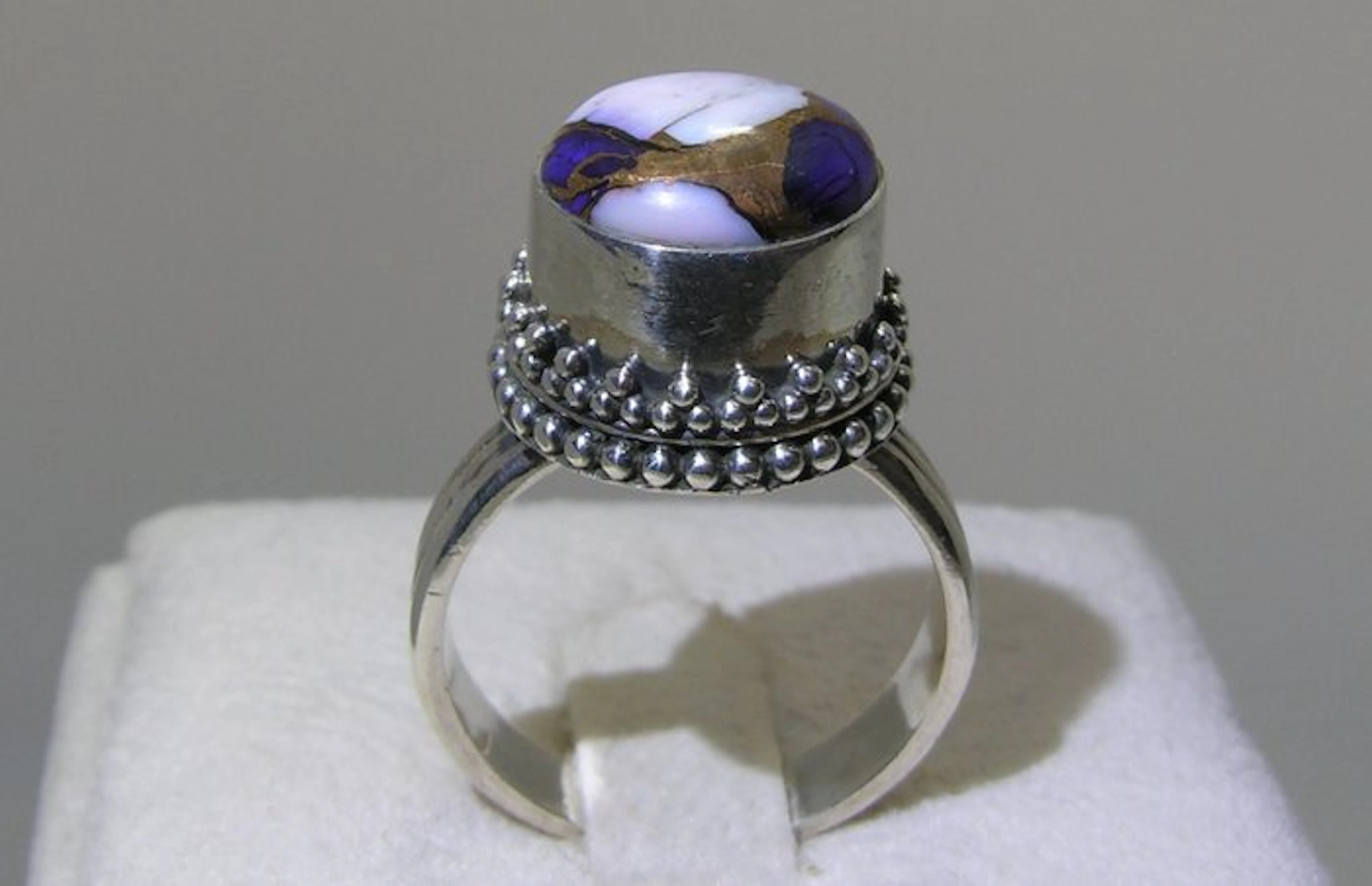 Turquoise Ring - Height: 30.2 mm - Width: 20.1 mm- 6.62 g - (1)
