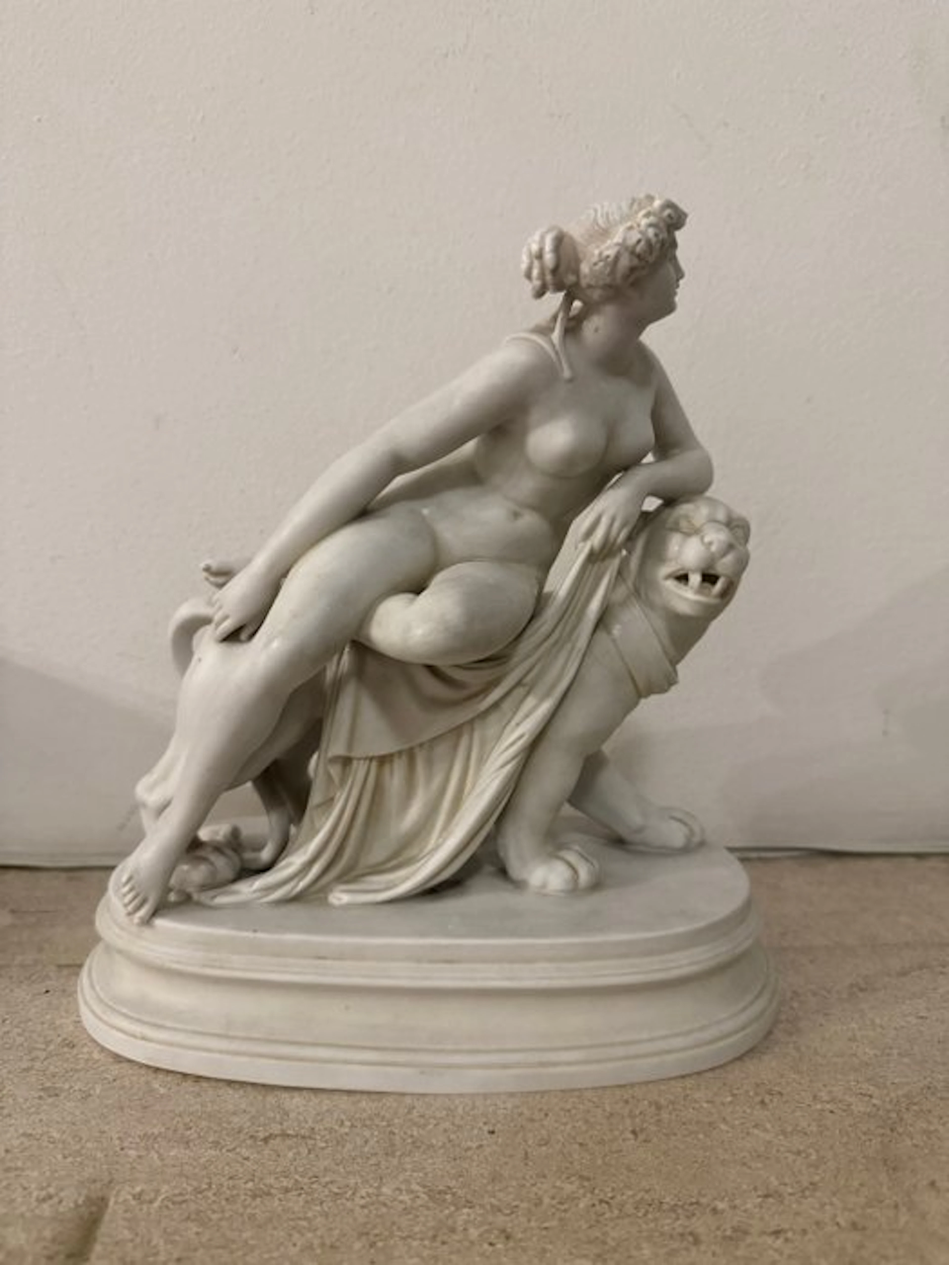 Porcelain 19th century Bisquit Statuette of Ariadne on...
