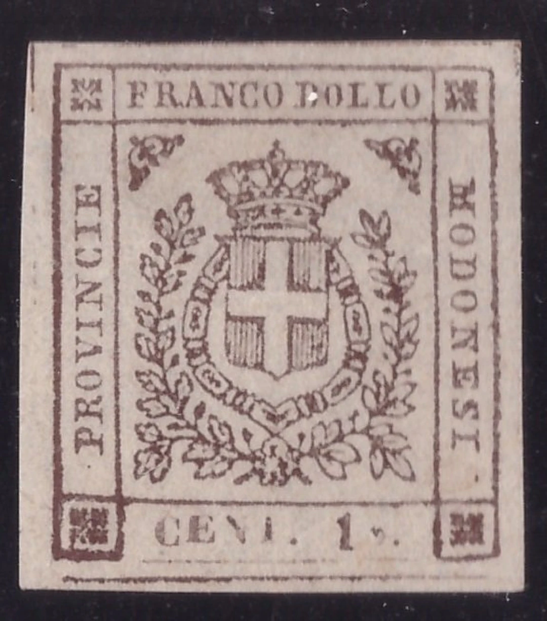 Italian Ancient States - Modena 1859 - Brown 15 centesimi with a deformed '5'