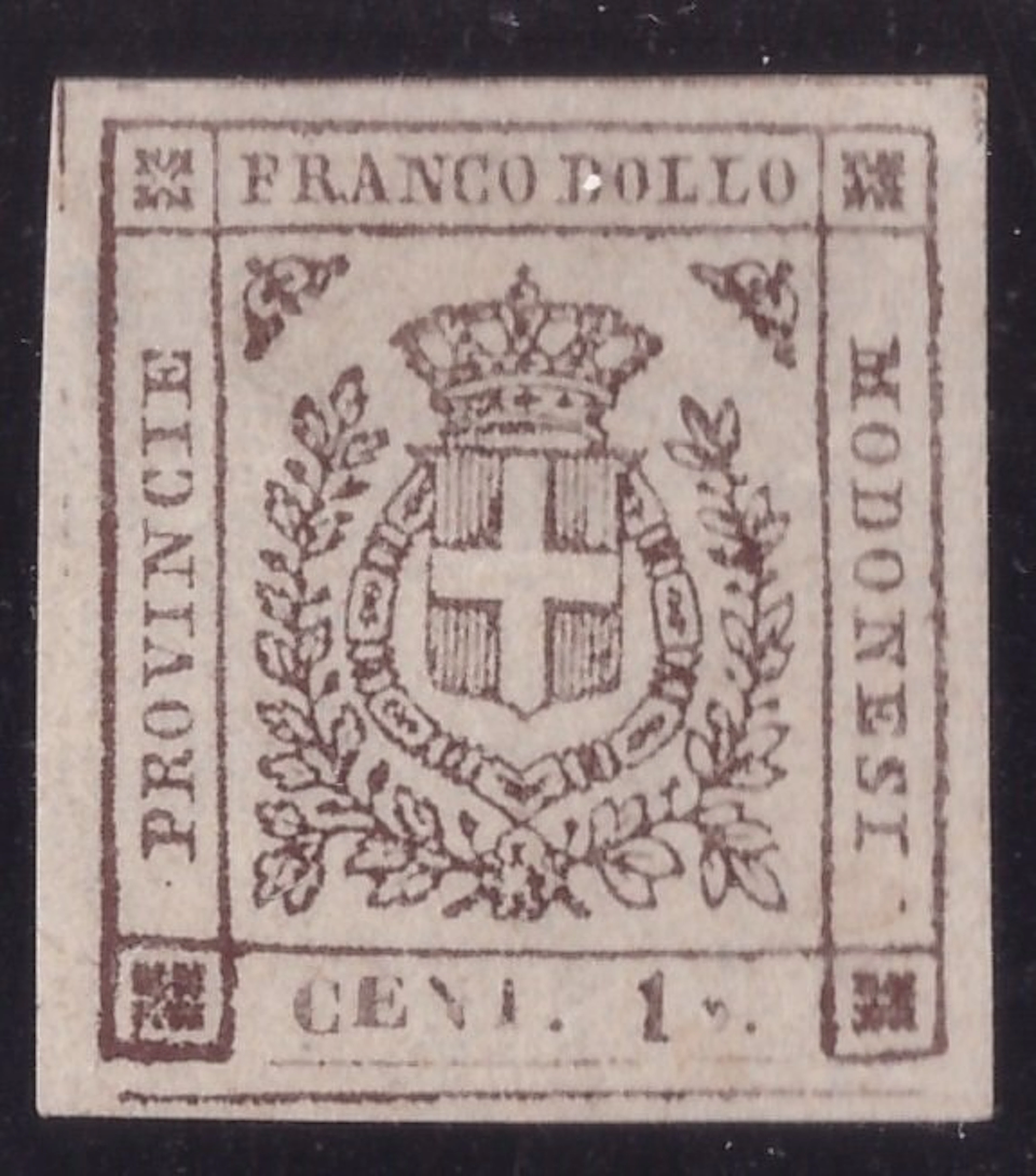 Italian Ancient States - Modena 1859 - Brown 15 centesimi with a deformed '5'