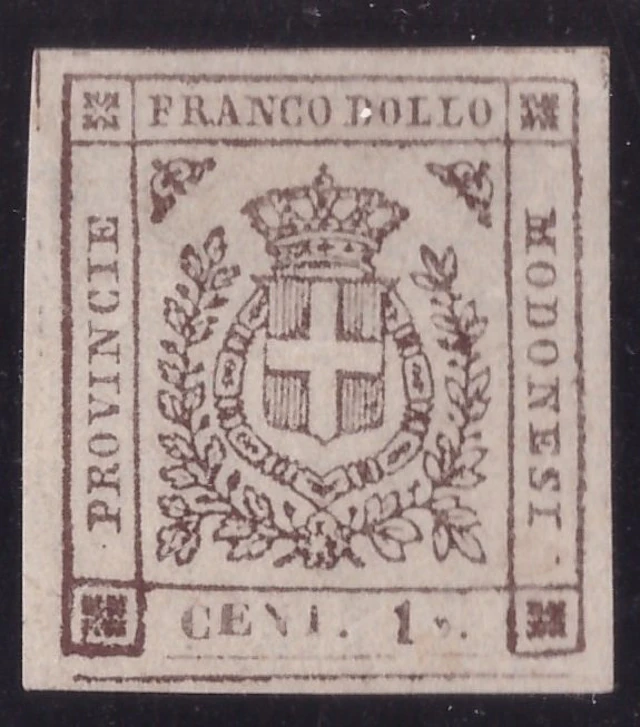 Italian Ancient States - Modena 1859 - Brown 15 centesimi with a deformed '5'