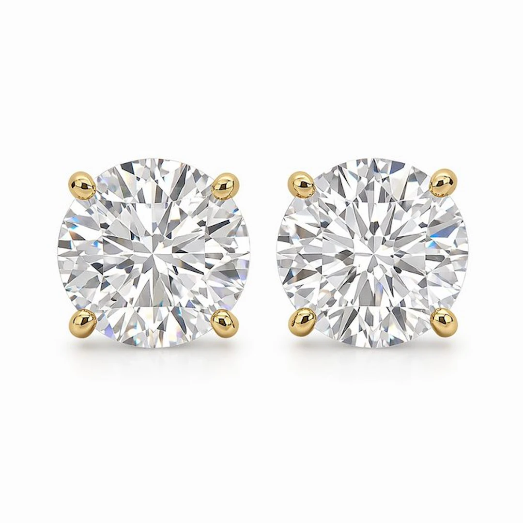 Earrings - 14 kt. Yellow gold - 6.02ct. tw. Diamond (Lab-grown)