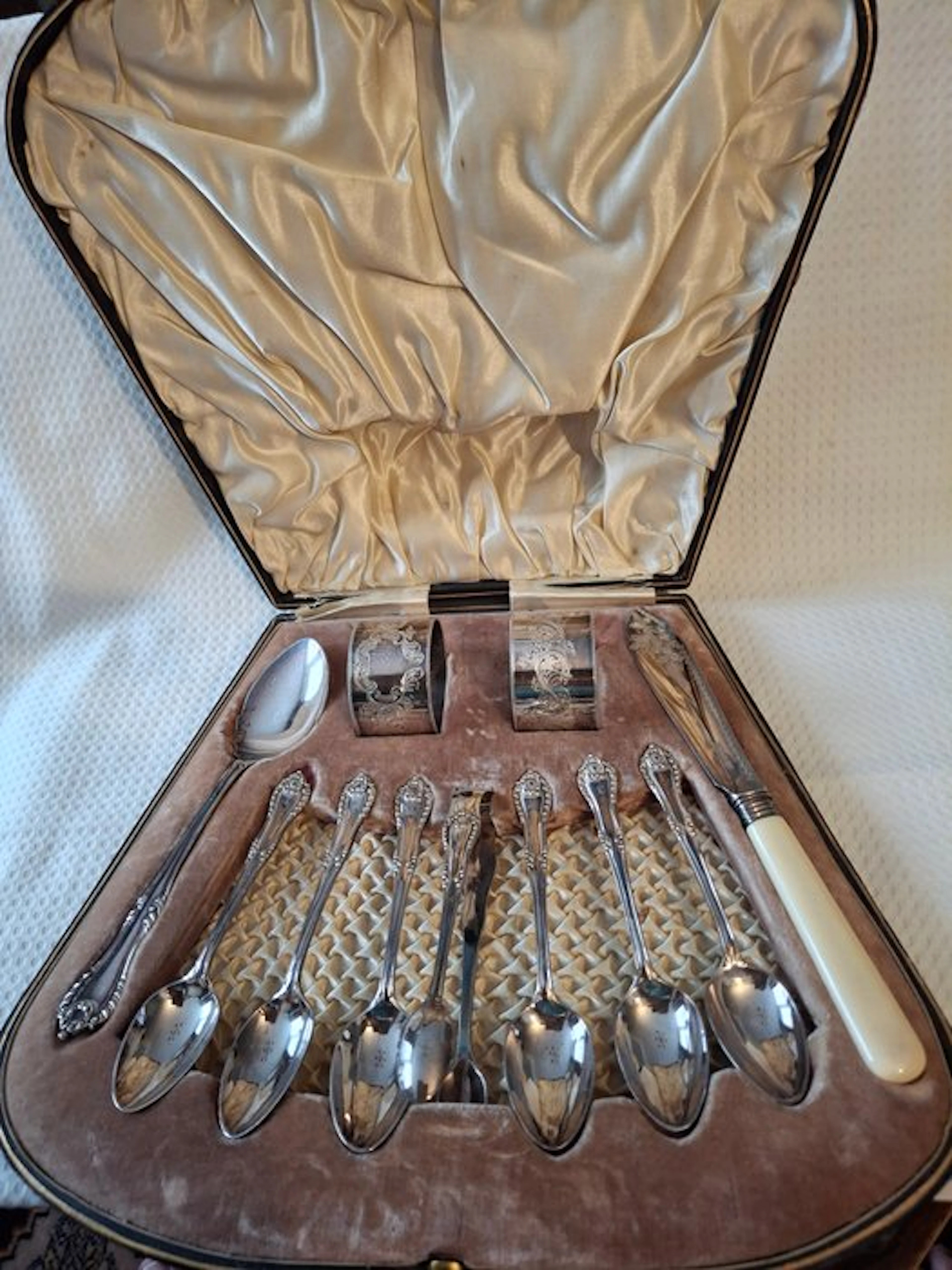 Spoon - Cassette with laminated silver cutlery