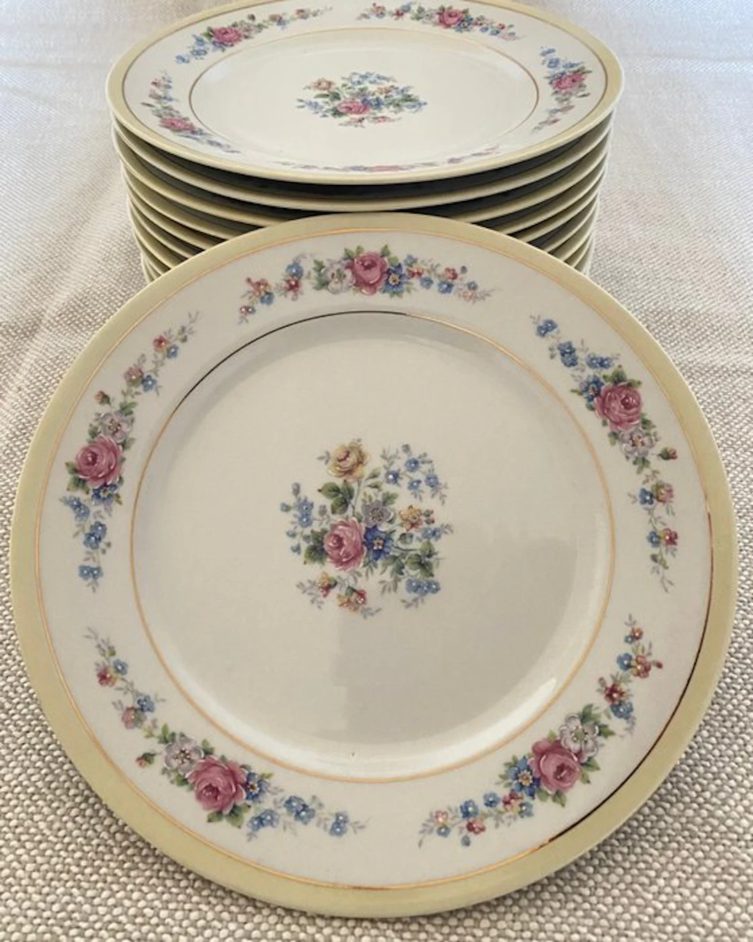 HT Limoges / Henri Thabard - Plate (12) - Porcelain