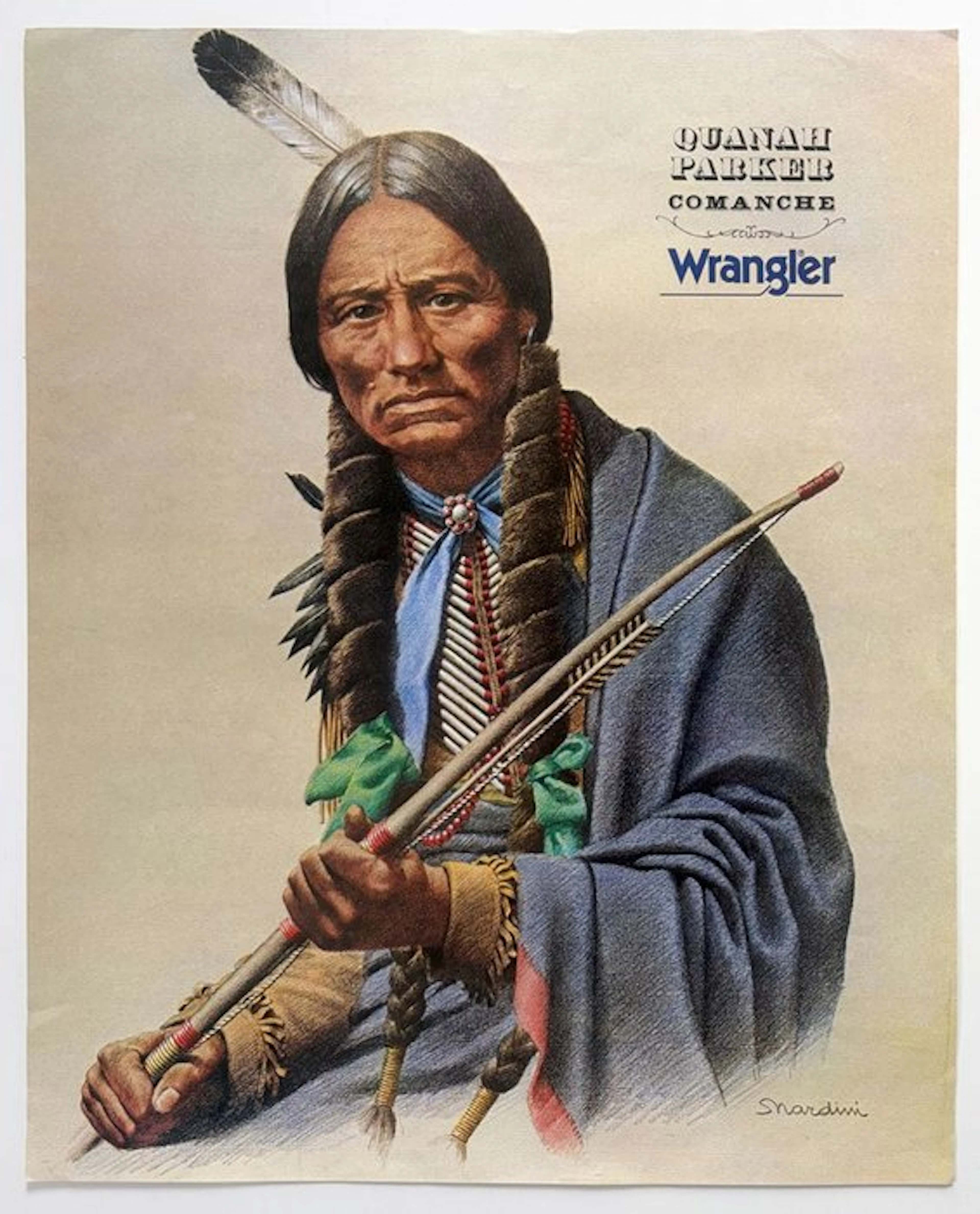 S. Nardini - Wrangler “Quanah Parker – Comanche” 60x48 cm - 1970s