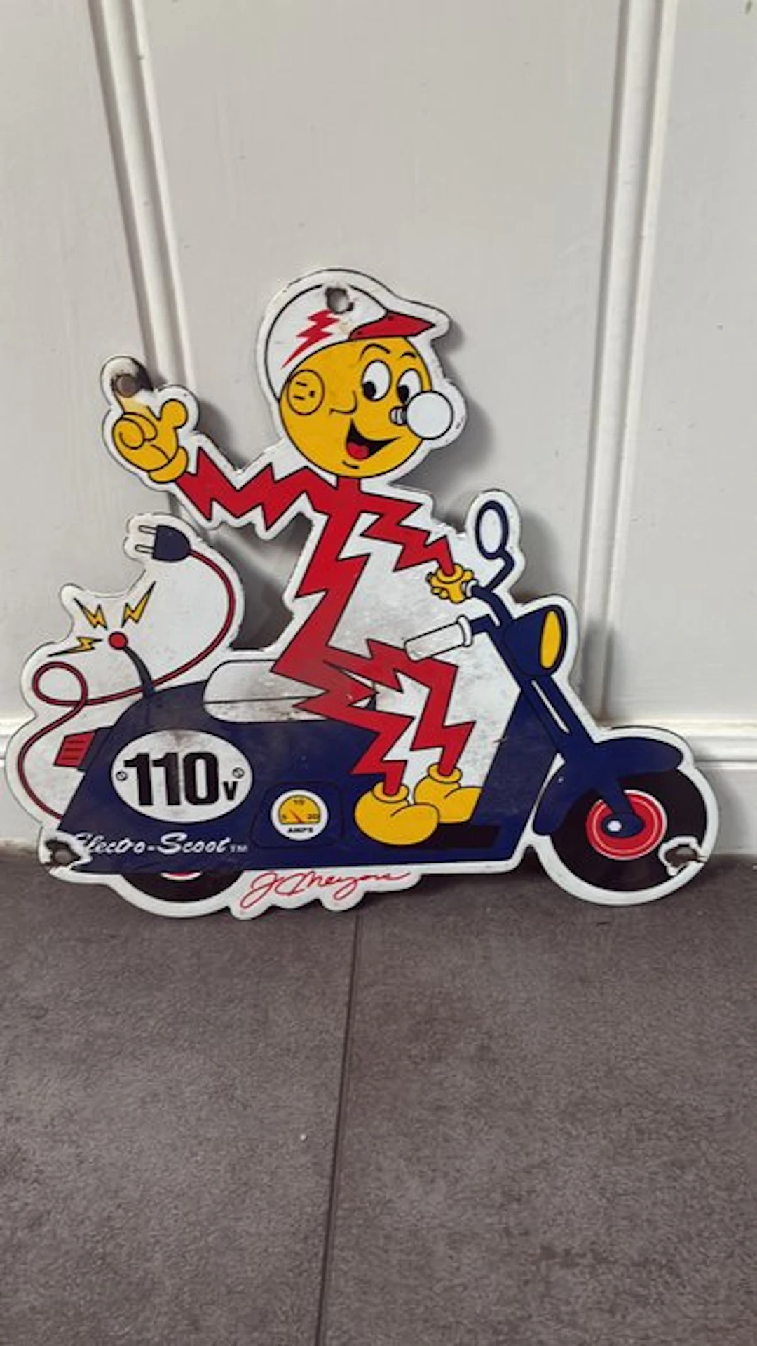 Vintage Electra-Scoot 110V advertising sign – electric...