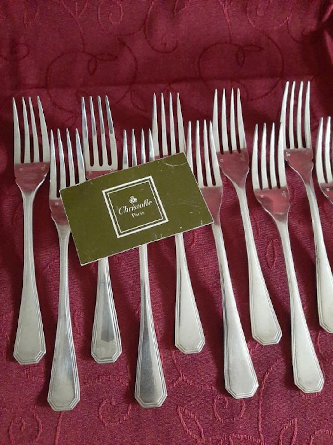 Christofle - Luc Lanel - Cutlery set (10) - America - Silverplated - Fish forks