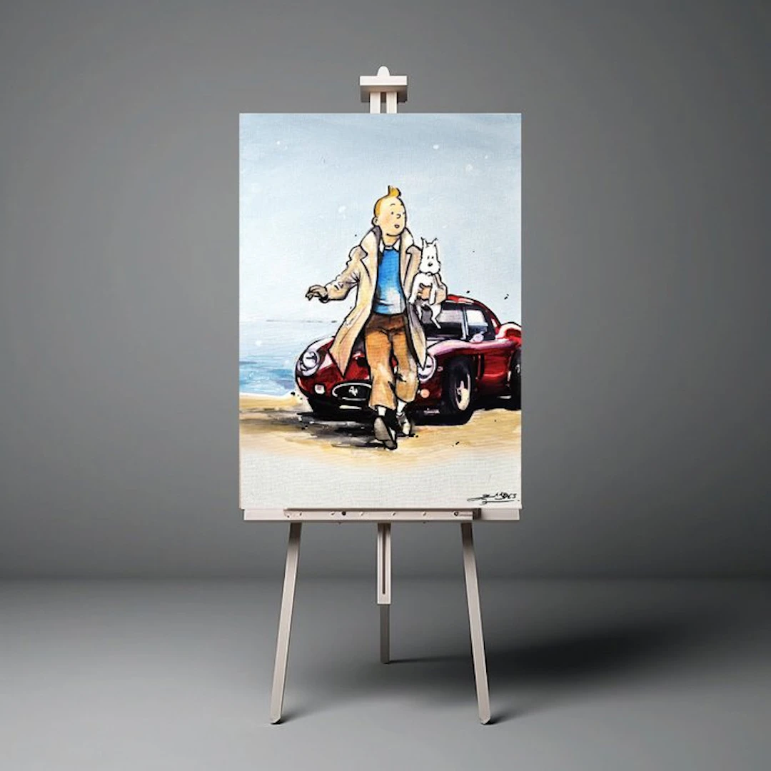 Original Painting - Ferrari - Ferrari 250 GTO - Tintin...
