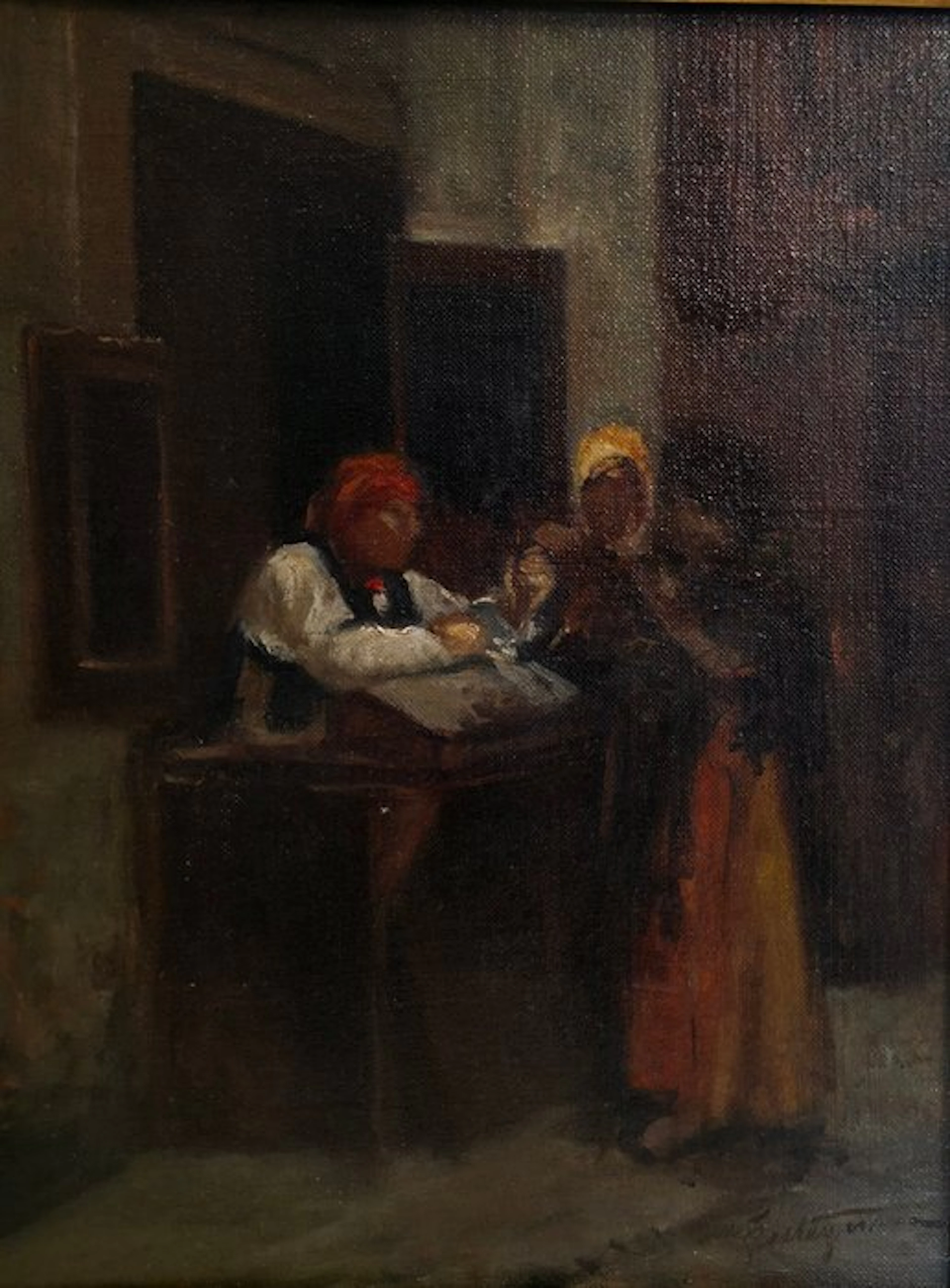 Scuola italiana (XIX-XX) - Scena di vita popolare