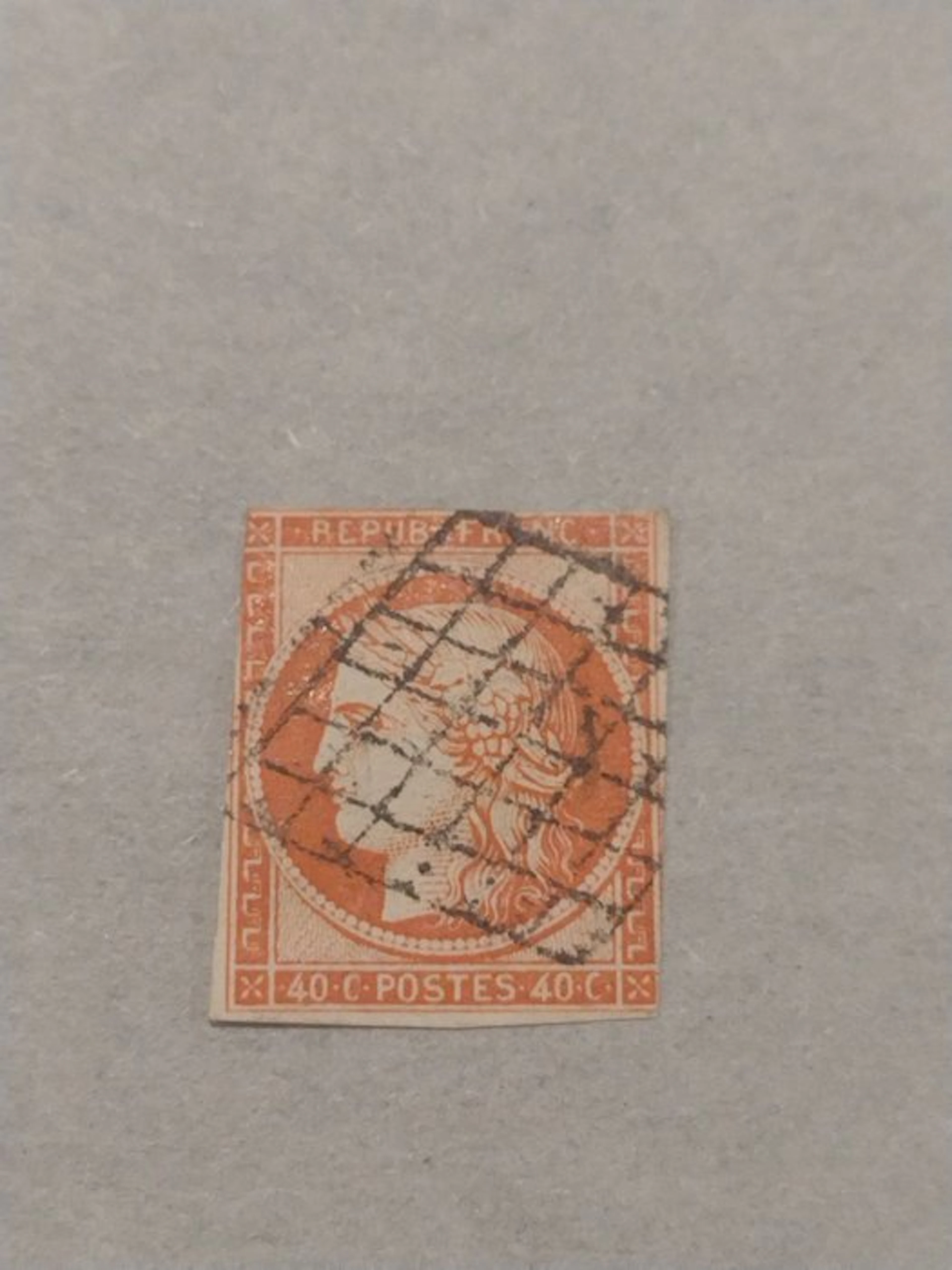 France 1850/1850 - Very beautiful Ceres 40c orange